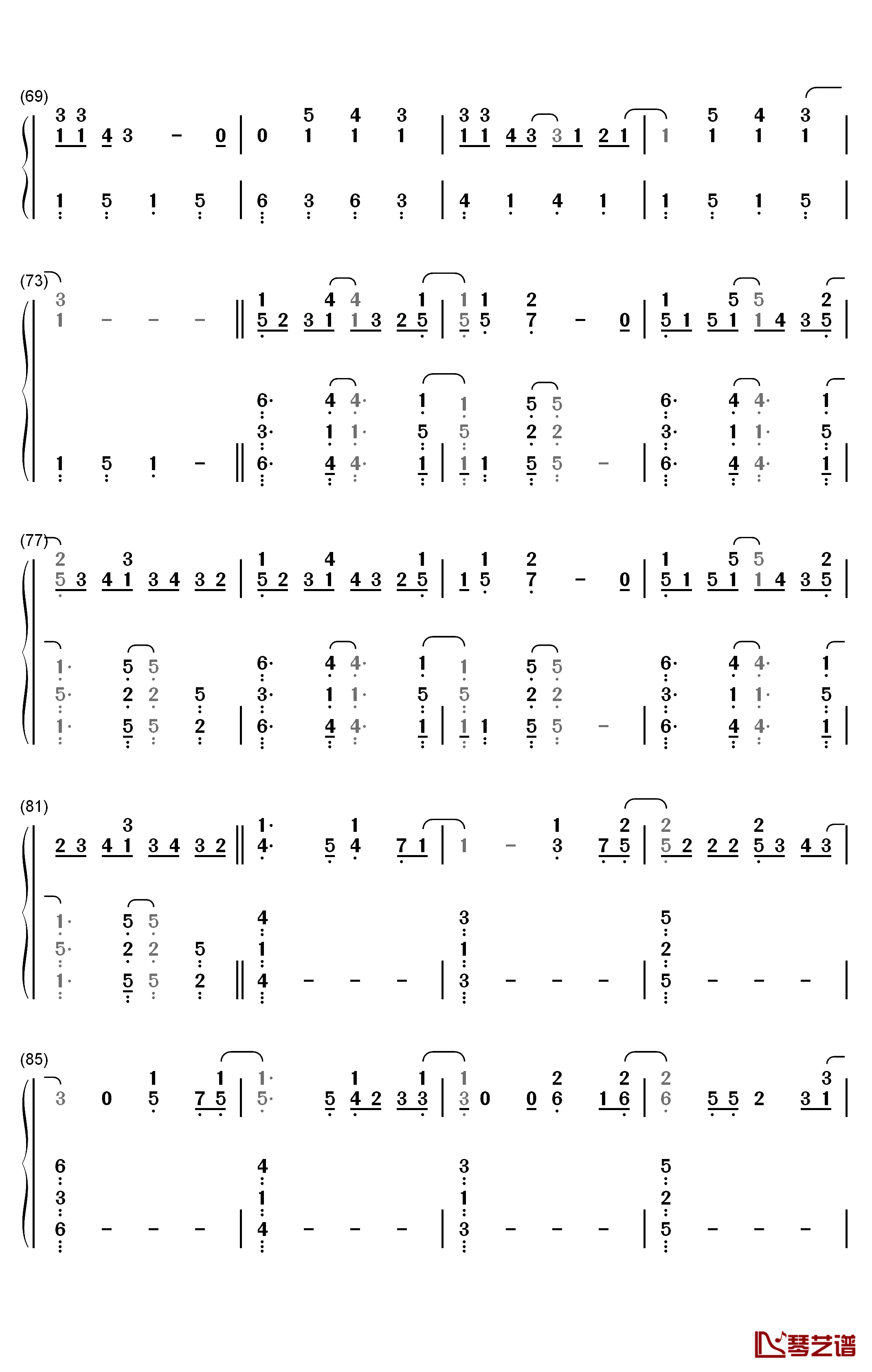 グランドエスケープ钢琴简谱-数字双手-Radwimps4