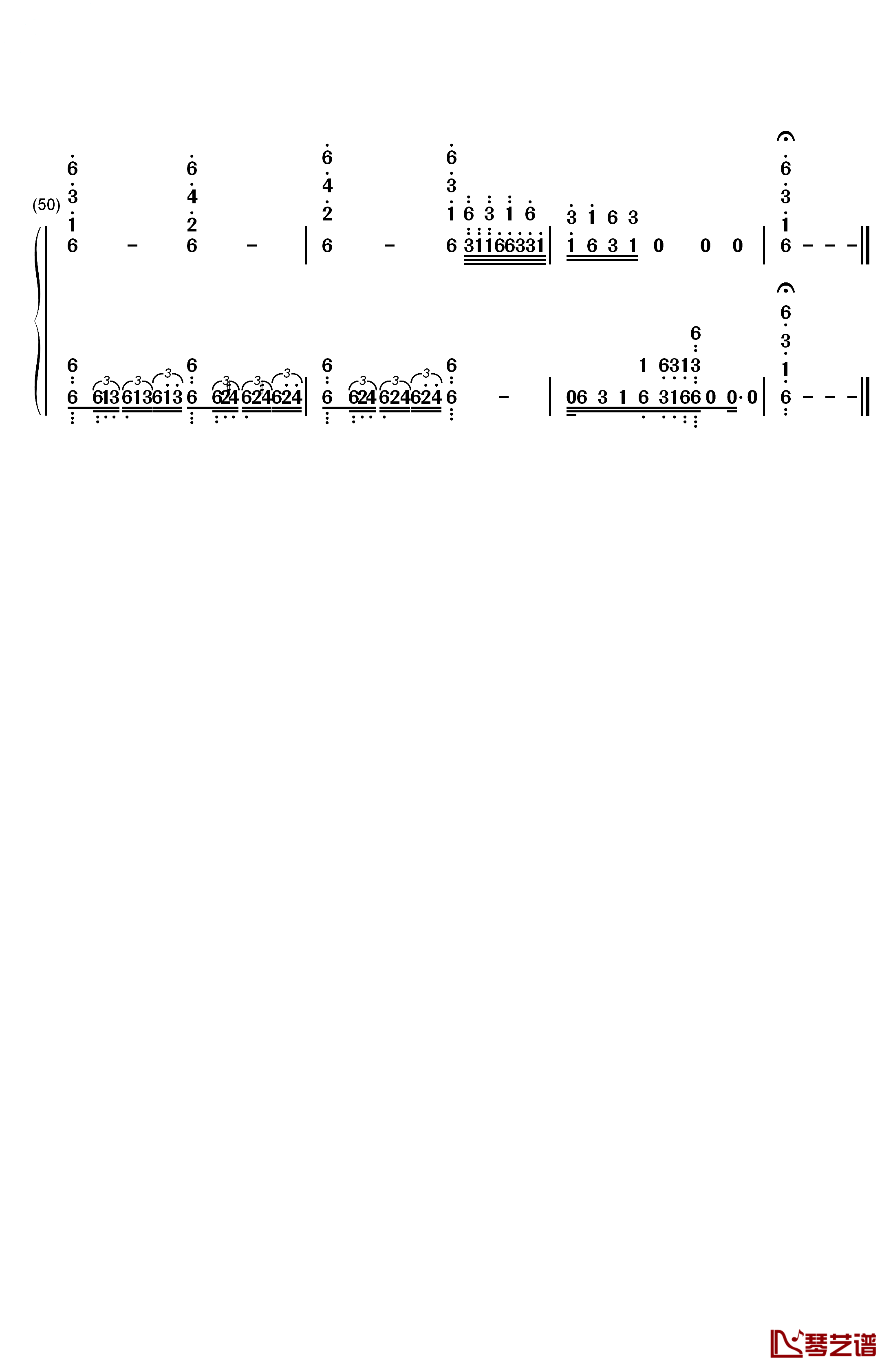 热情のスペクトラム钢琴简谱-数字双手-生物股长6