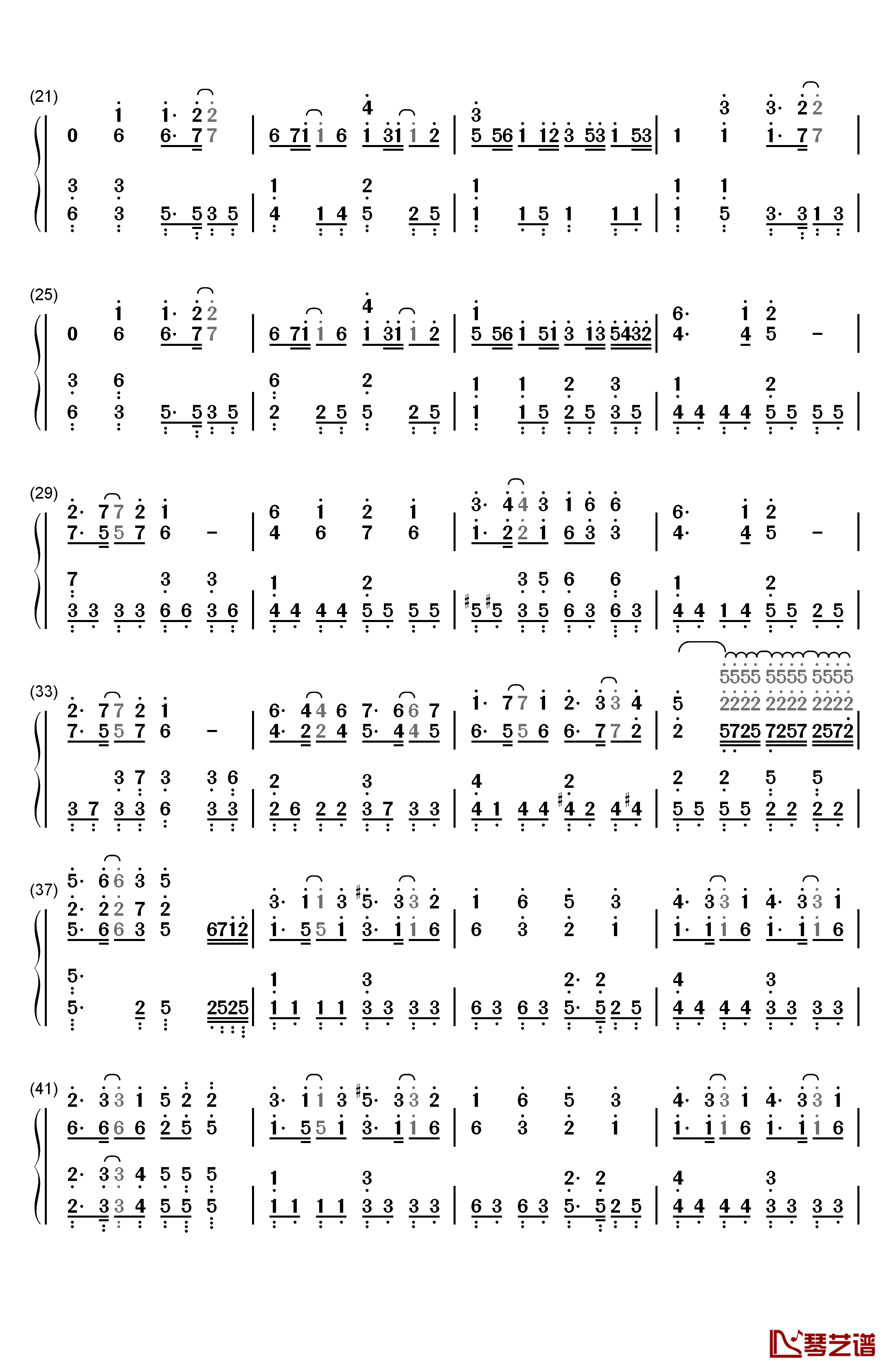 夢路らびりんす钢琴简谱-数字双手-Labyrinth2