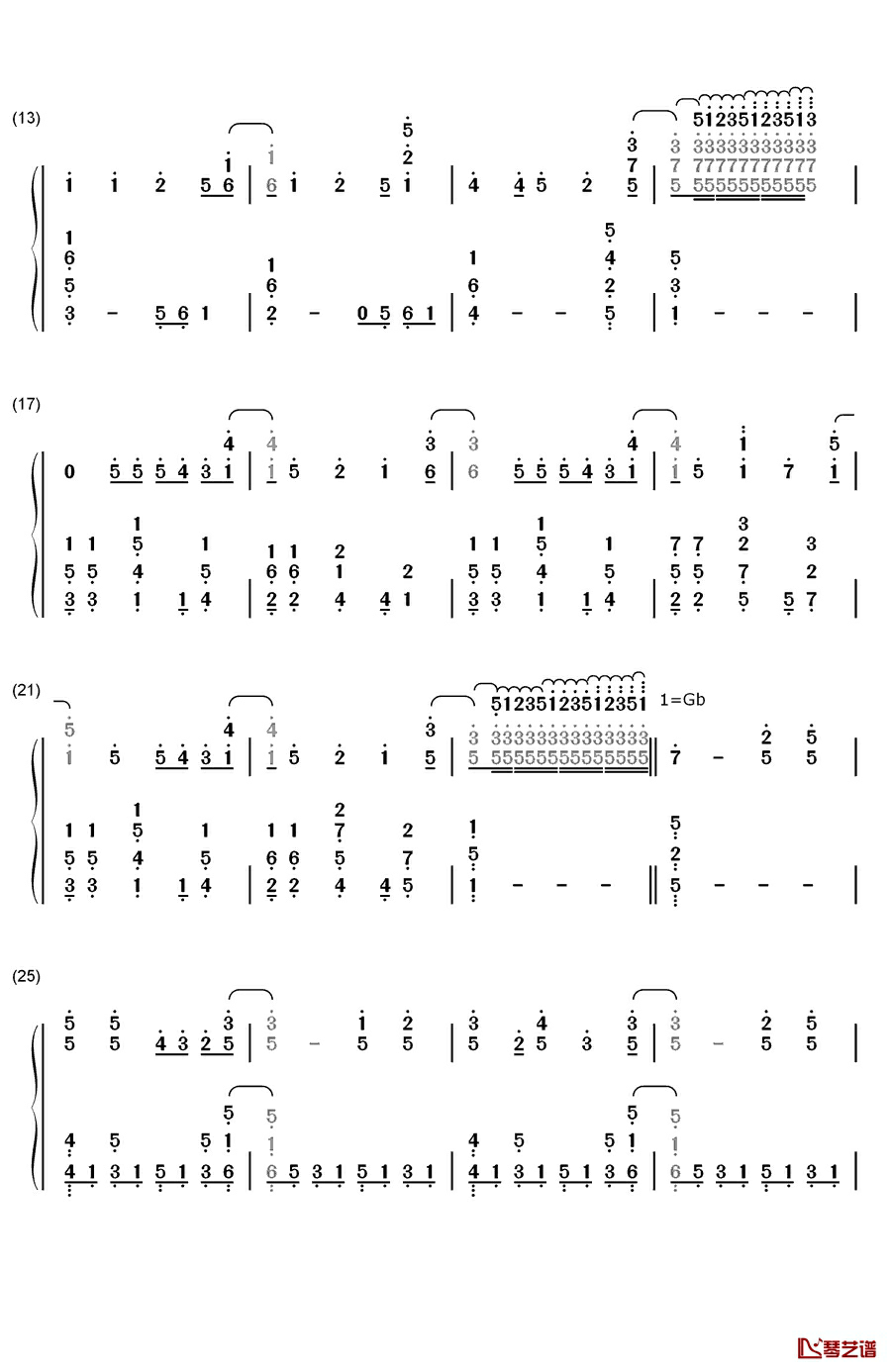 灼け落ちない翼钢琴简谱-数字双手-多田葵2