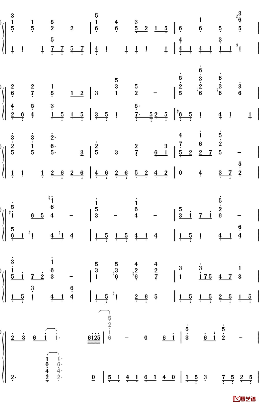 泪光闪闪（涙そうそう）钢琴简谱-数字双手-夏川里美3