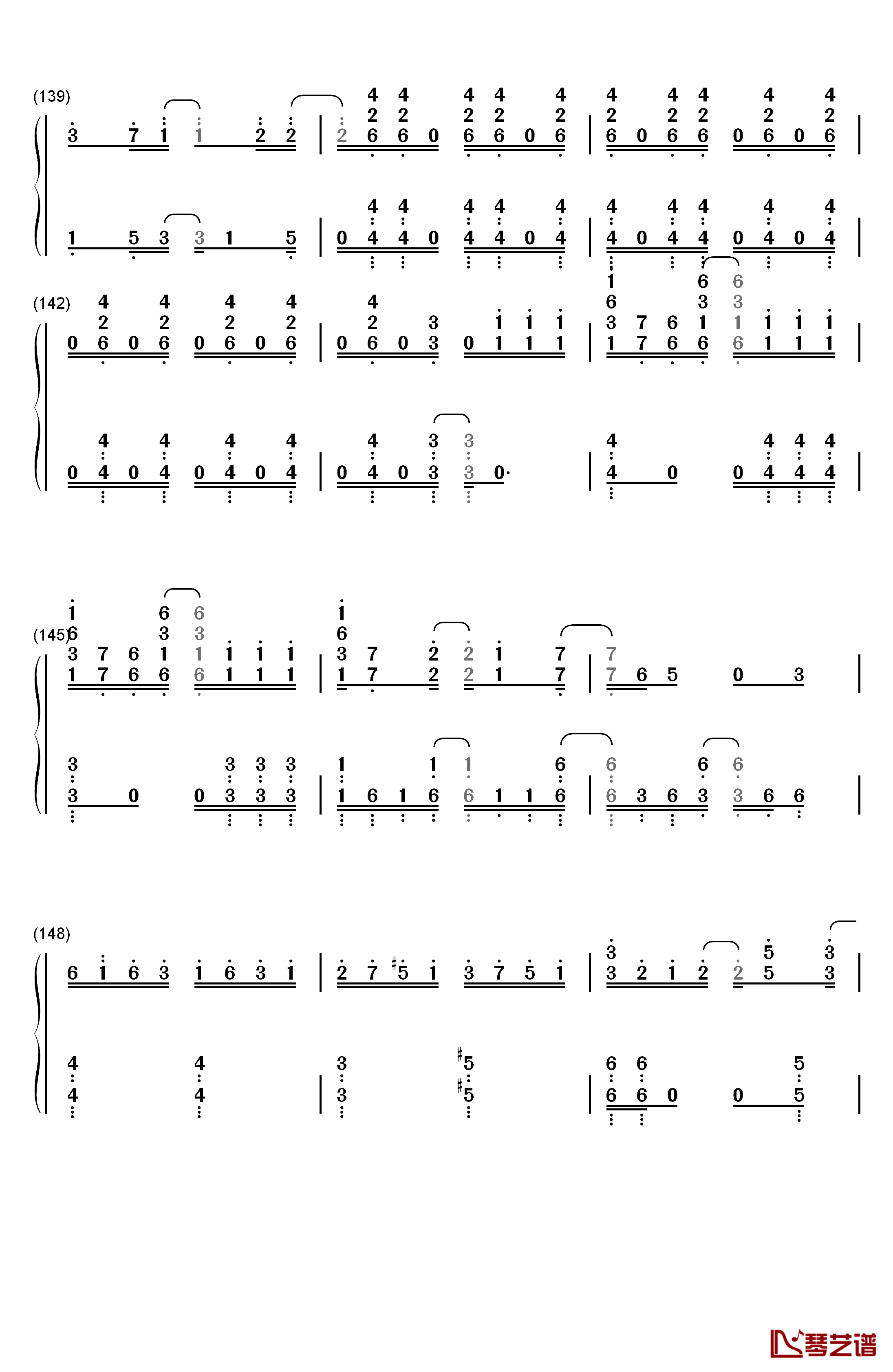 セツナドライブ钢琴简谱-数字双手-IA13