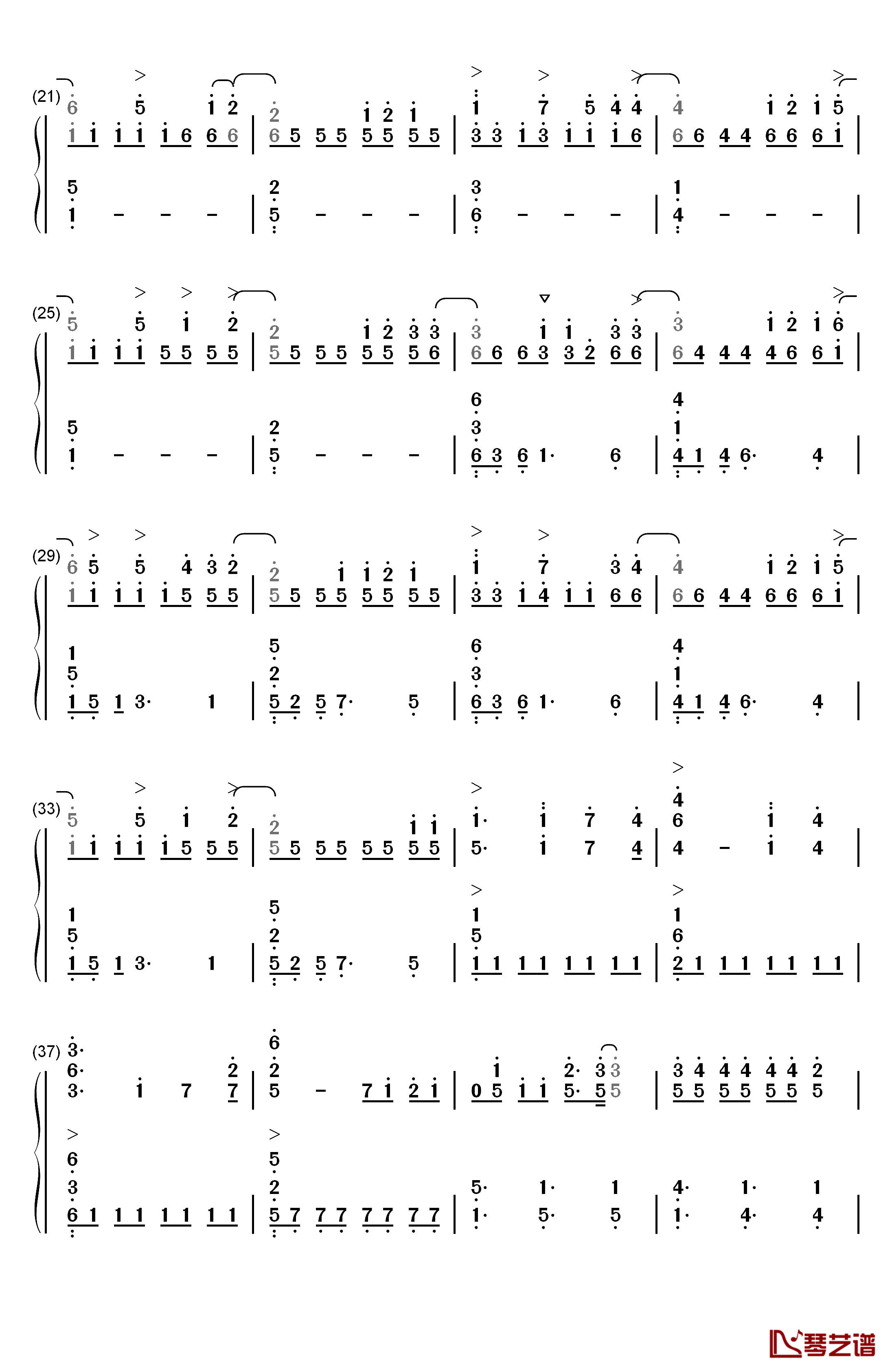 Rewrite The Stars钢琴简谱-数字双手-Zac Efron Zendaya2