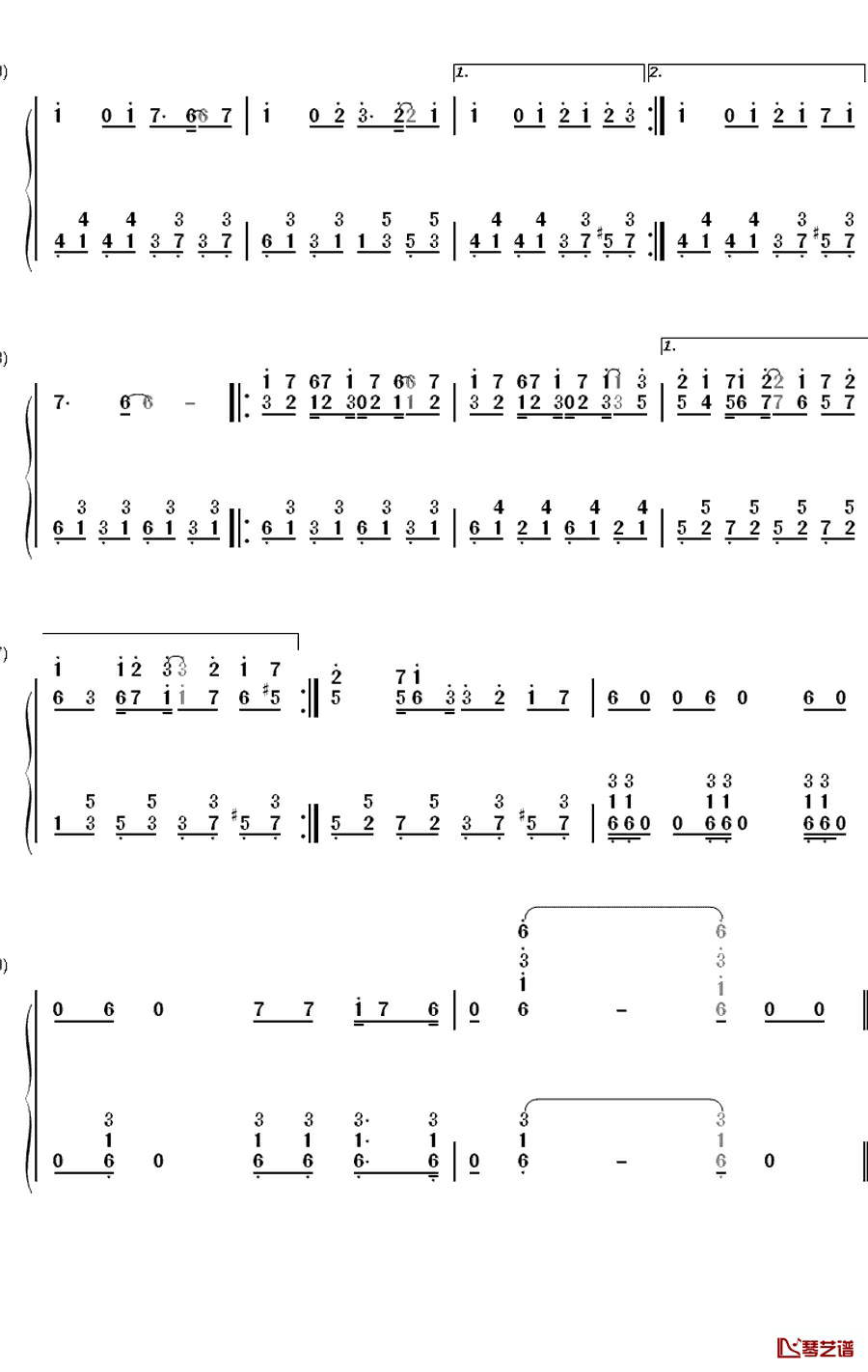 星屑ユートピア钢琴简谱-数字双手-巡音ルカ8