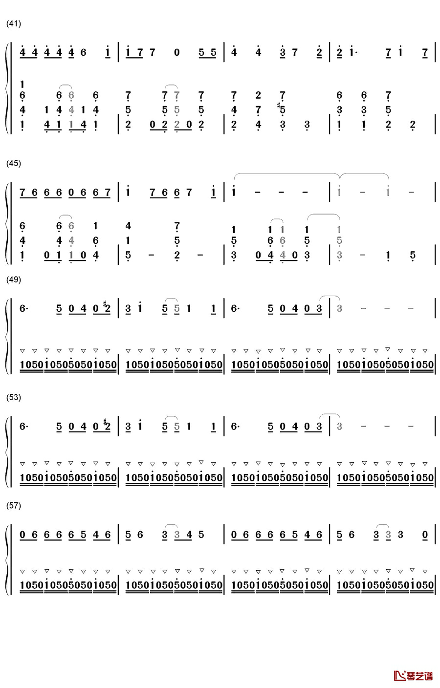 光と影のロマン钢琴简谱-数字双手-宇德敬子3