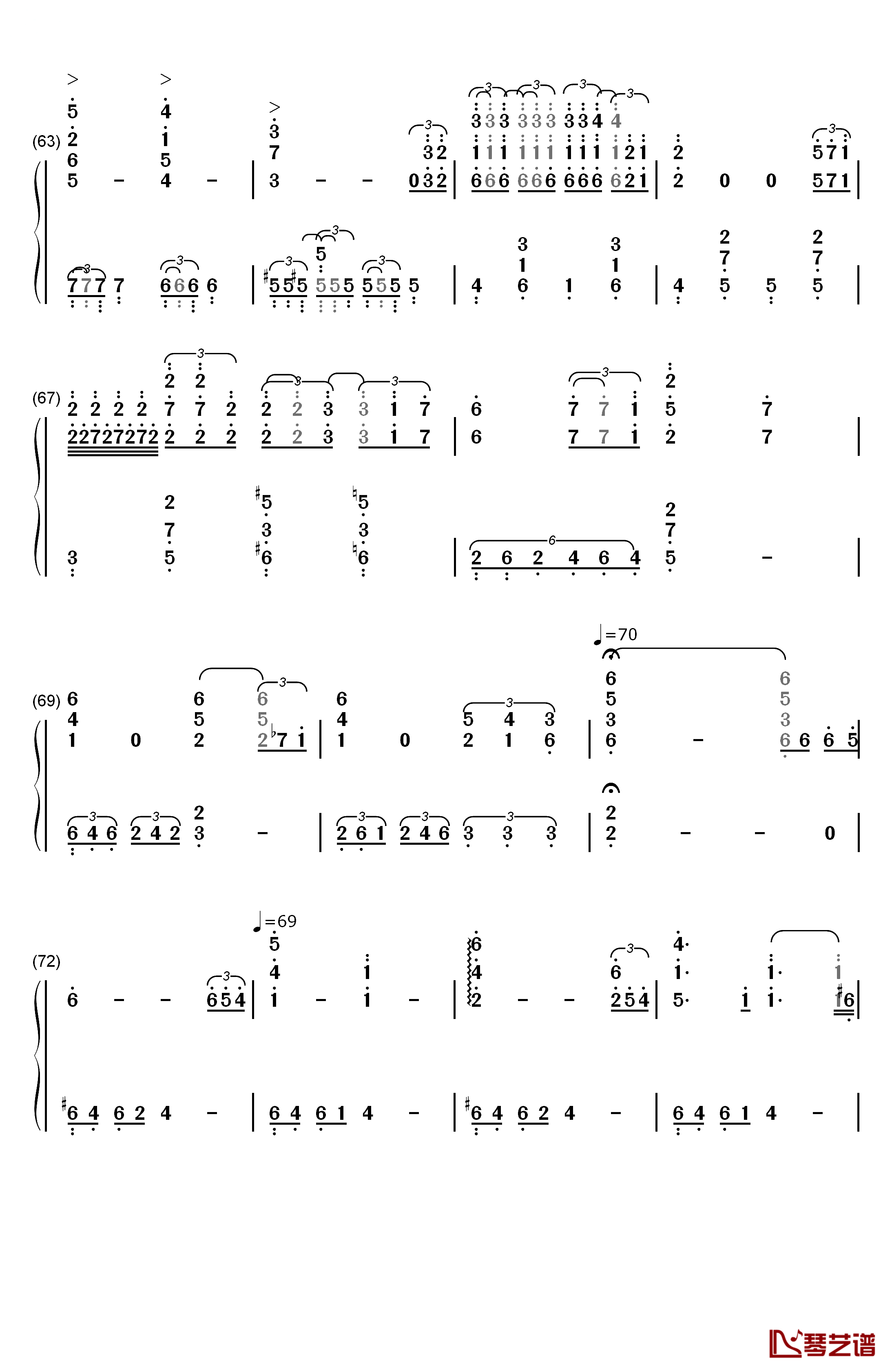 帰らざる日々钢琴简谱-数字双手-久石让 宫崎骏5