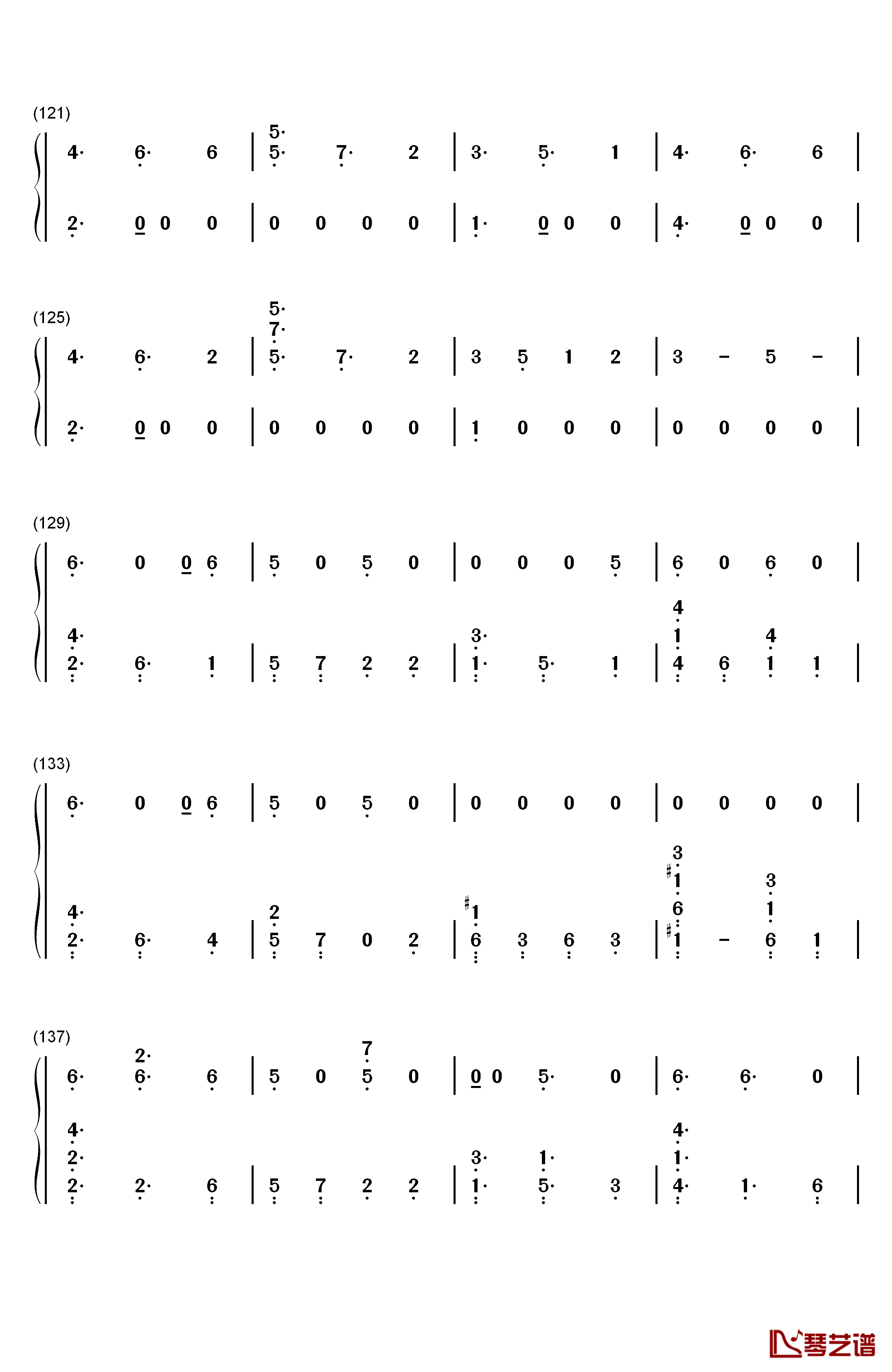 Rain钢琴简谱-数字双手-The Script7