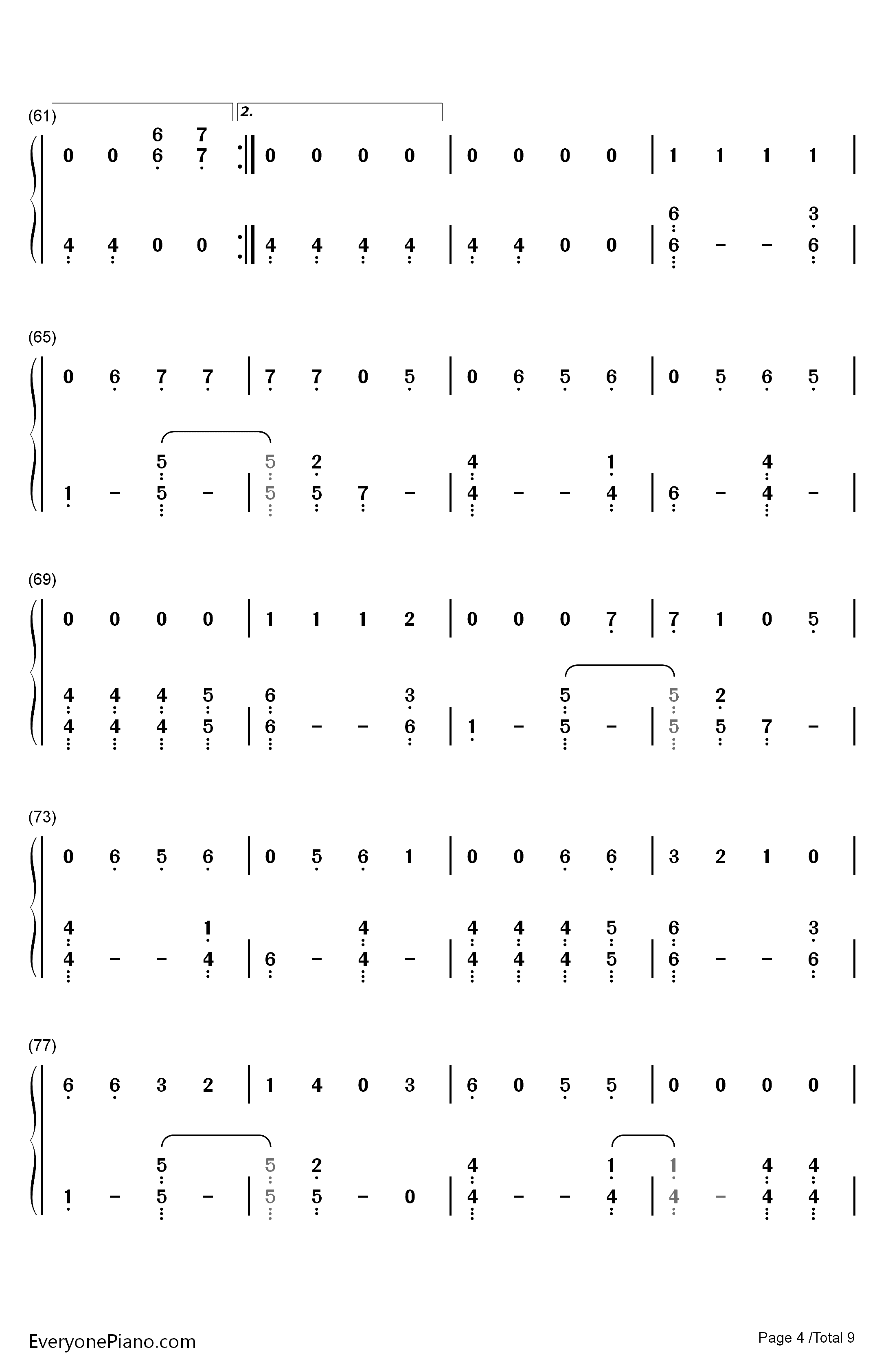 Dangerously钢琴简谱-数字双手-Charlie Puth4