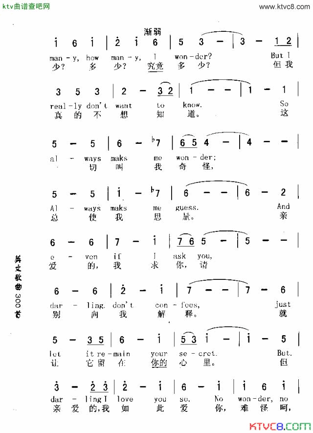 IREALLYDON“TWANTTOKNOW我真的不想知道简谱1