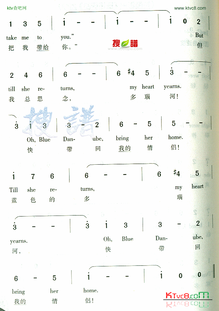 BeautifulBlueDanube简谱1