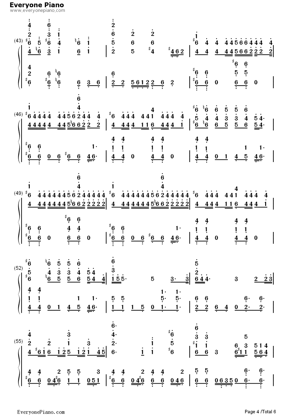 YELL钢琴简谱-数字双手-生物股长  いきものがかり4