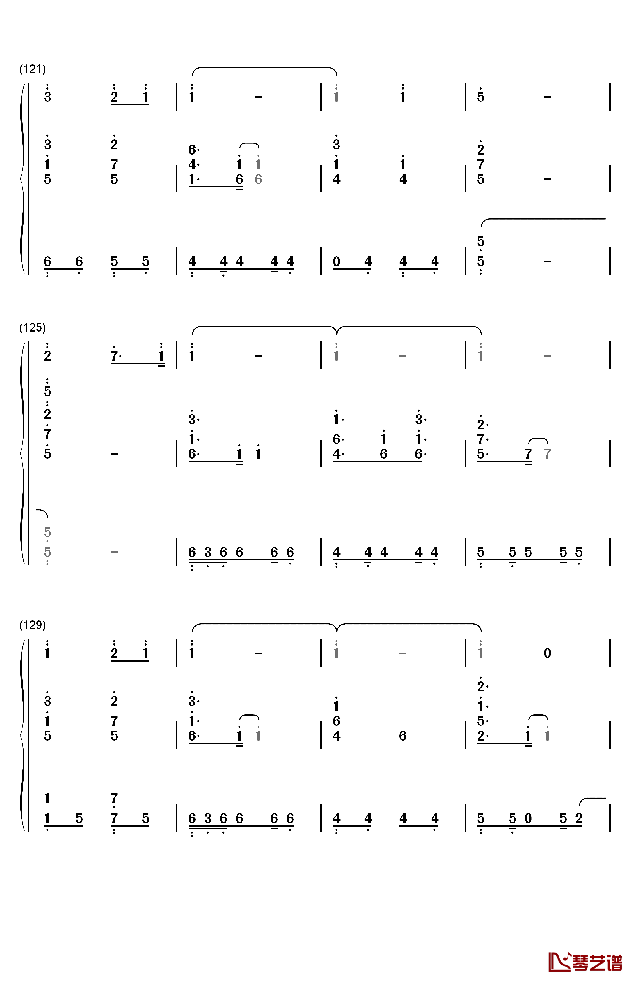 最后的旅行钢琴简谱-数字双手-Rainton桐11