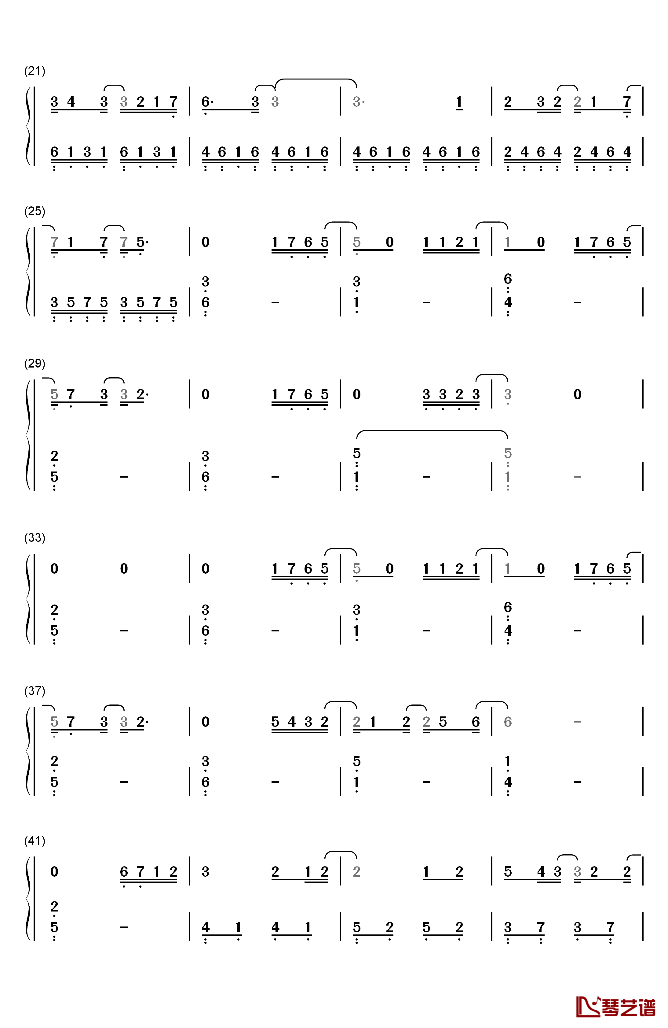 碧き願い钢琴简谱-数字双手-佐坂めぐみ2