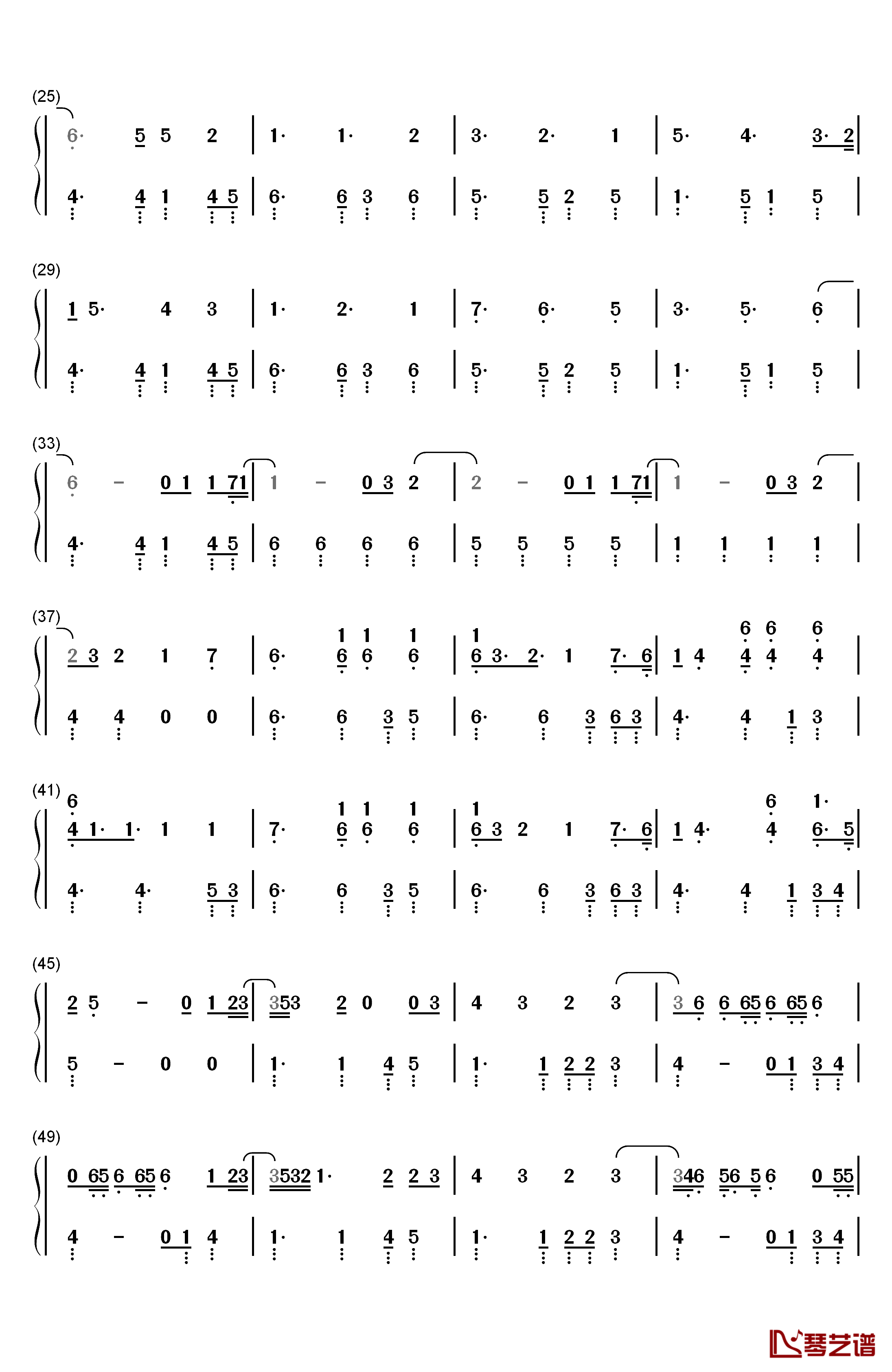 Thunderclouds钢琴简谱-数字双手-LSD2