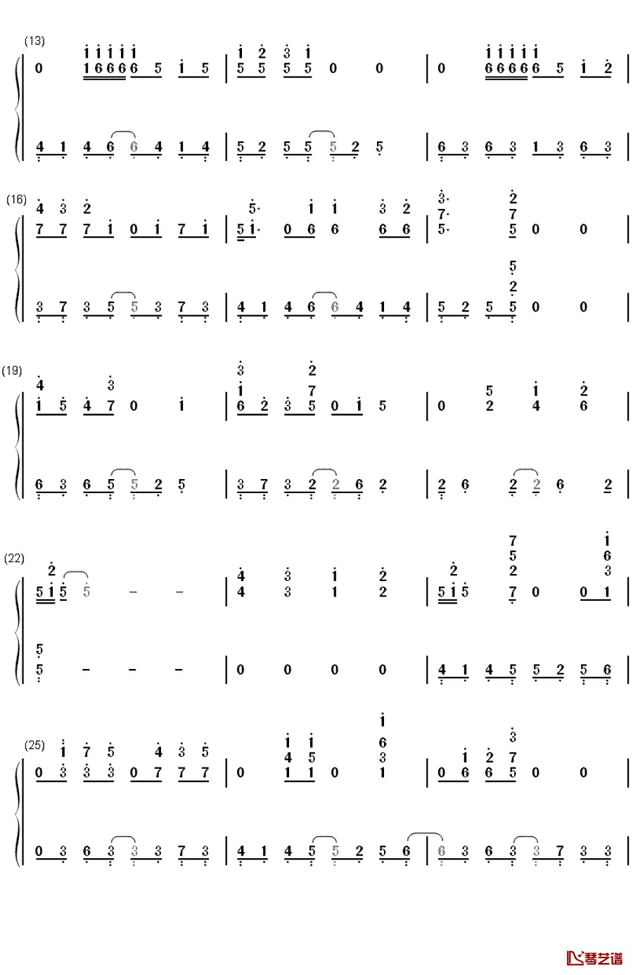 ebb and flow钢琴简谱-数字双手-Ray2