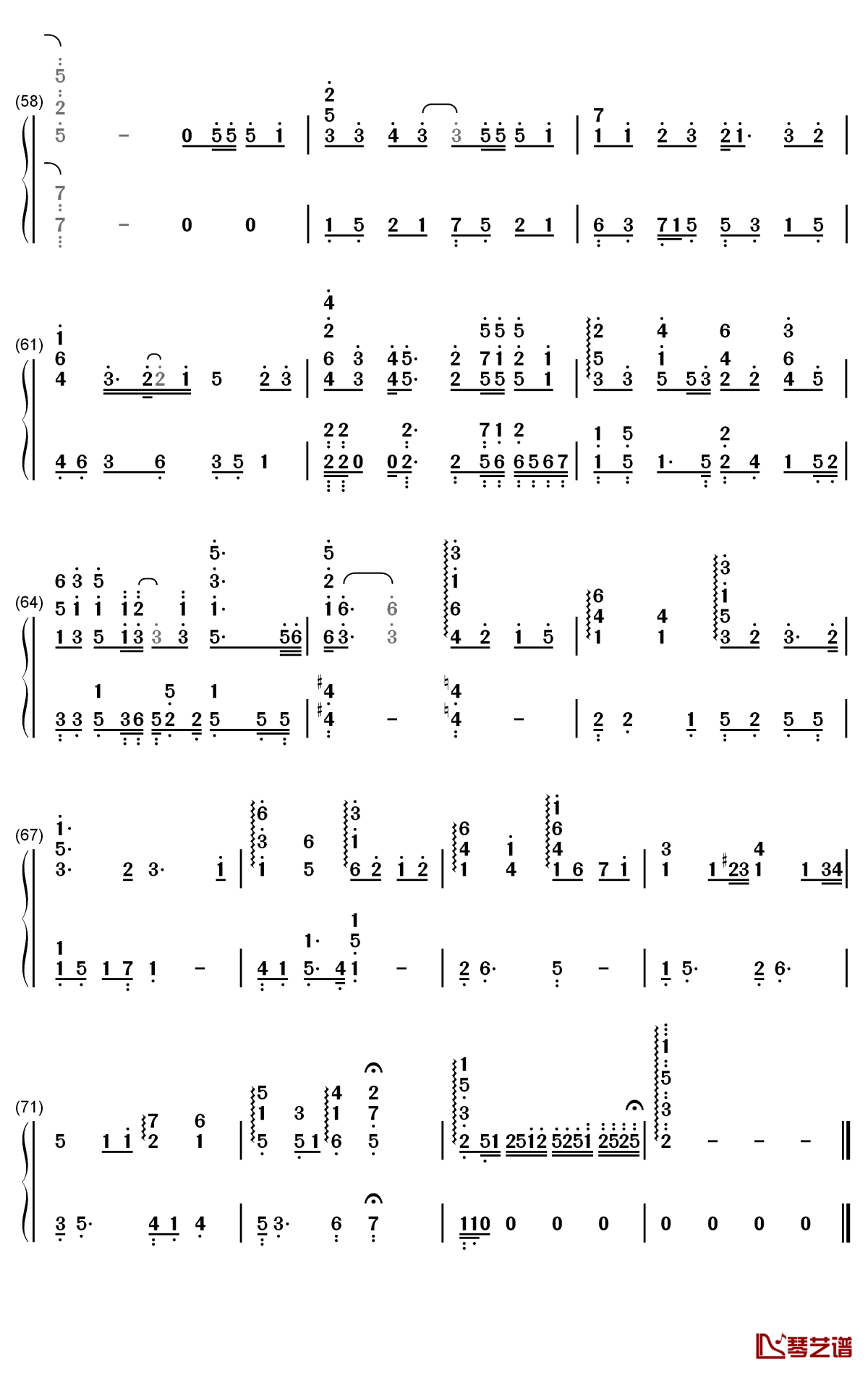 这就是爱吗钢琴简谱-数字双手-容祖儿5