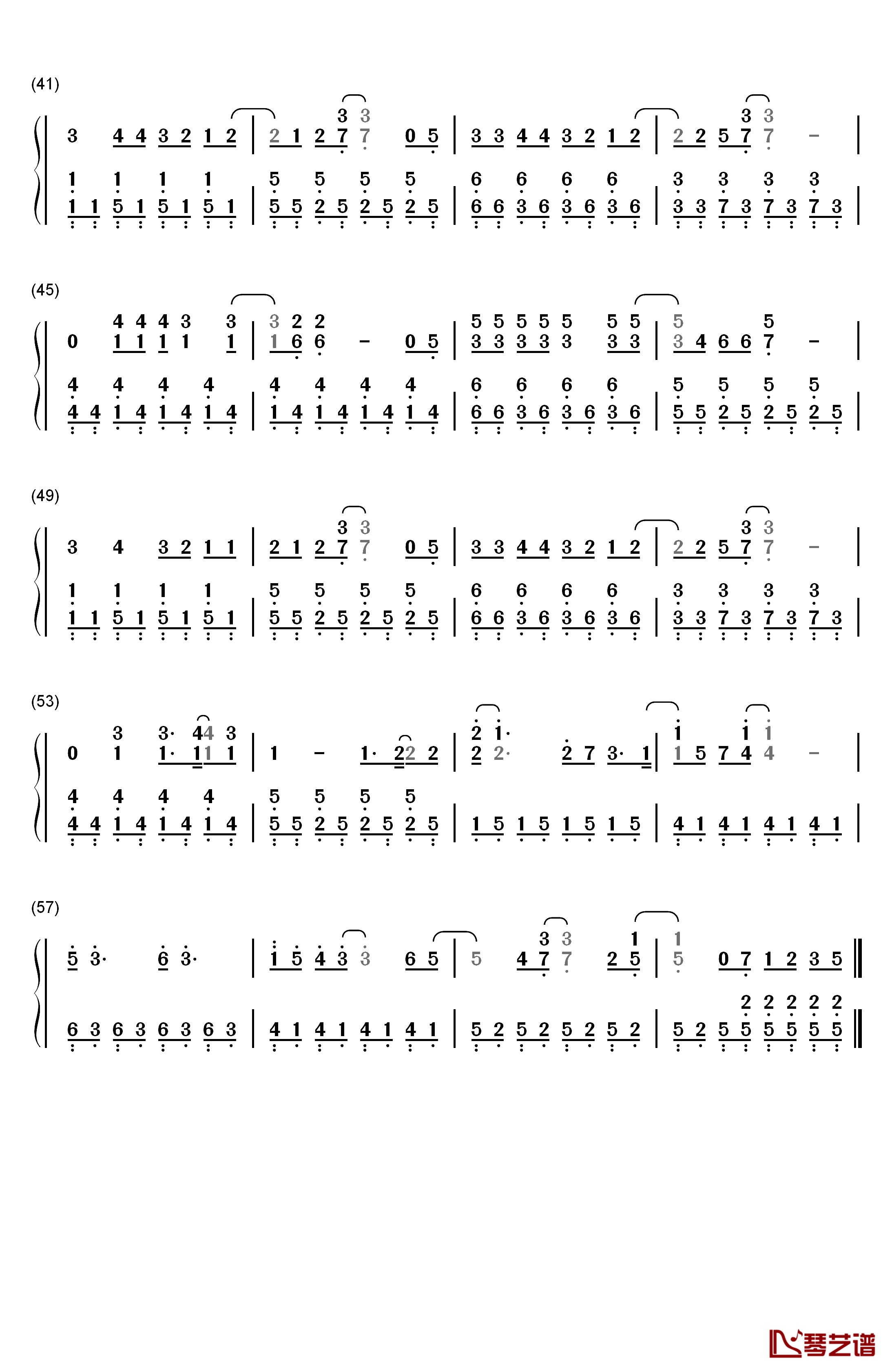 ANNIVERSARY钢琴简谱-数字双手-Sid3