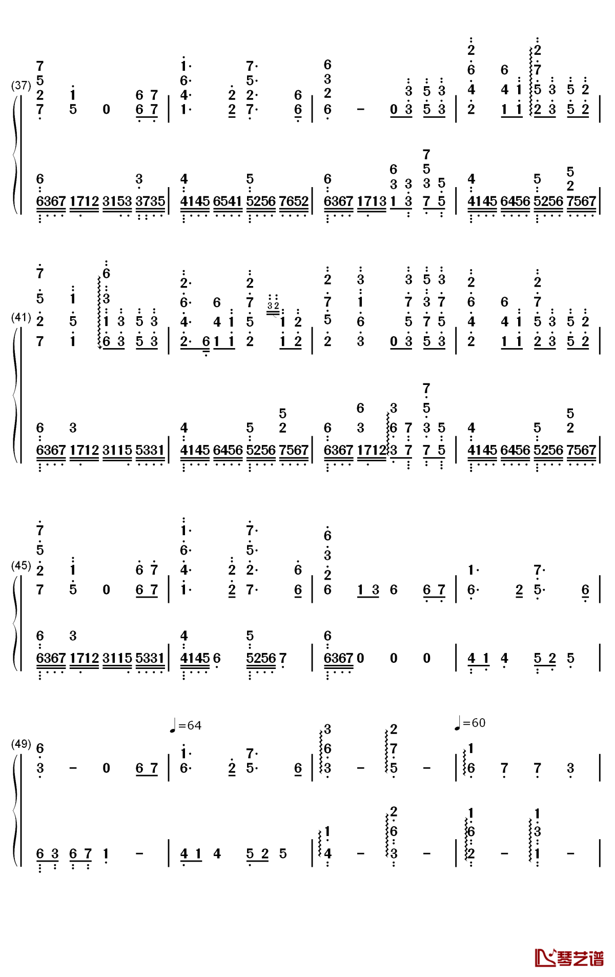 Eutopia钢琴简谱-Yoohsic Roomz歌曲-数字双手曲谱3