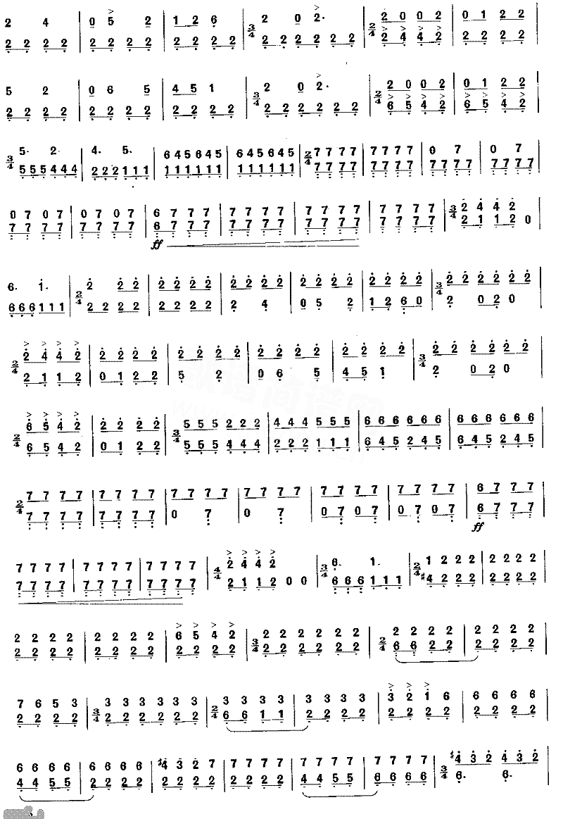 川江韵[简谱版]独奏共4张简谱1