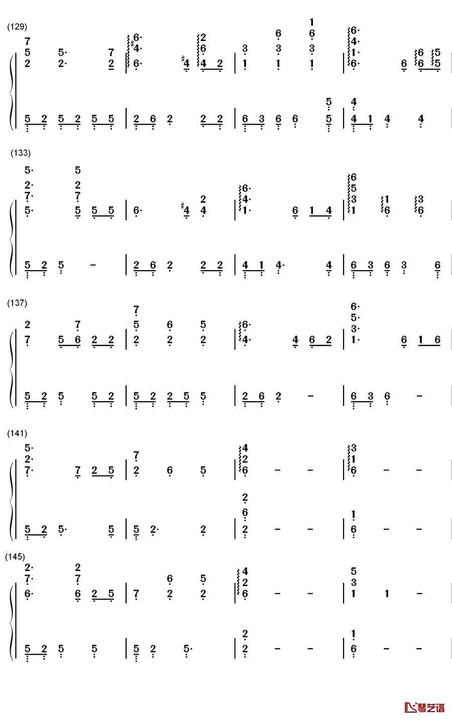 Fear Not This Night钢琴简谱-数字双手-吉克隽逸8