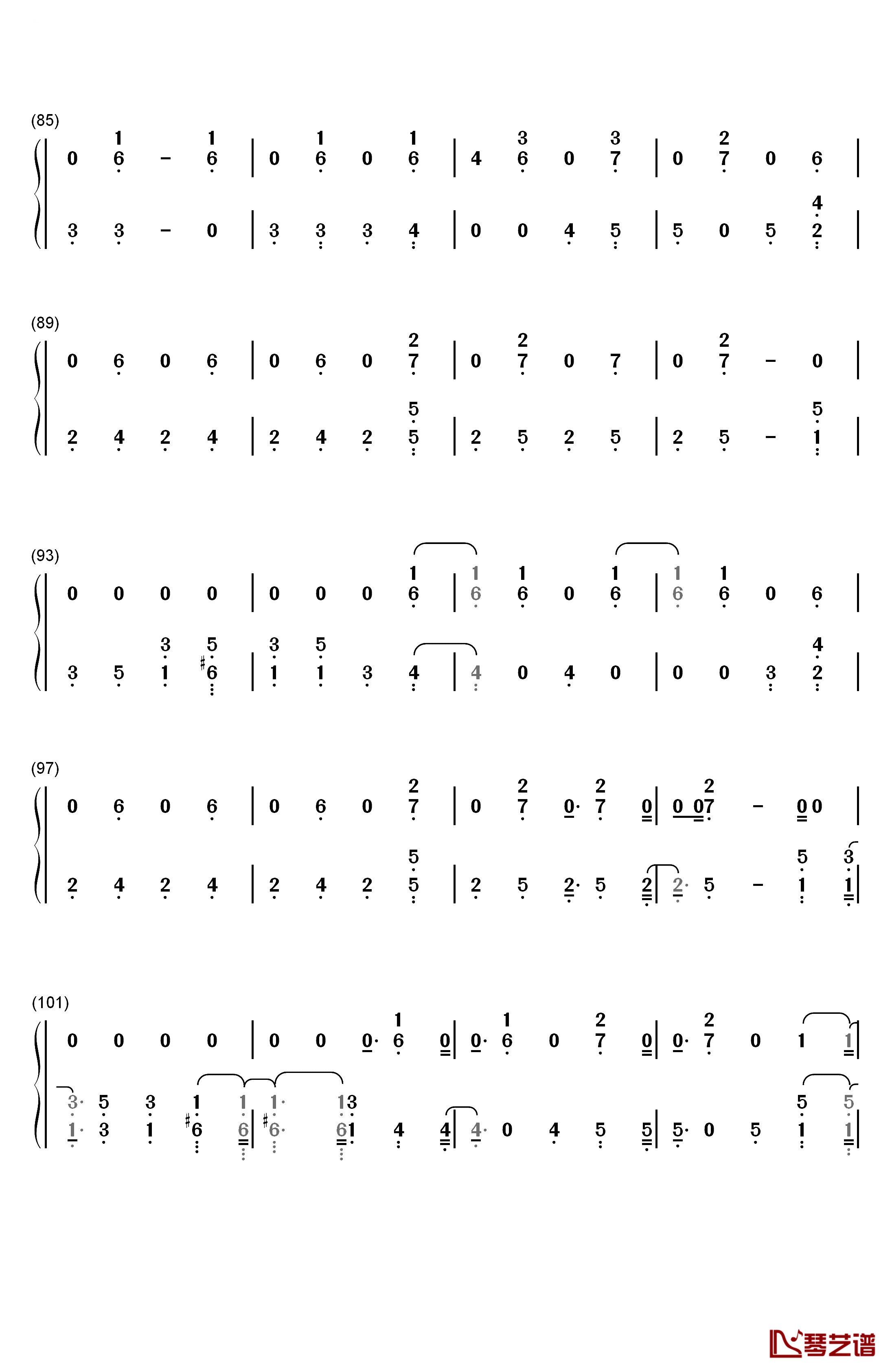 Free Me钢琴简谱-数字双手-Sia5