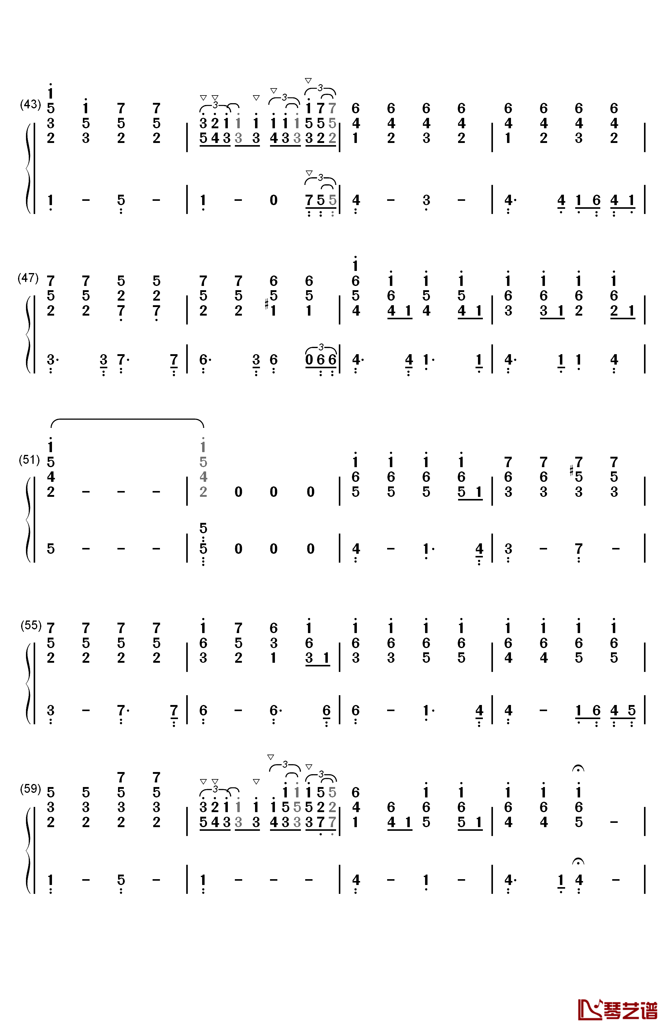 Close to You钢琴伴奏版钢琴简谱-数字双手-卡朋特  The Carpenters3