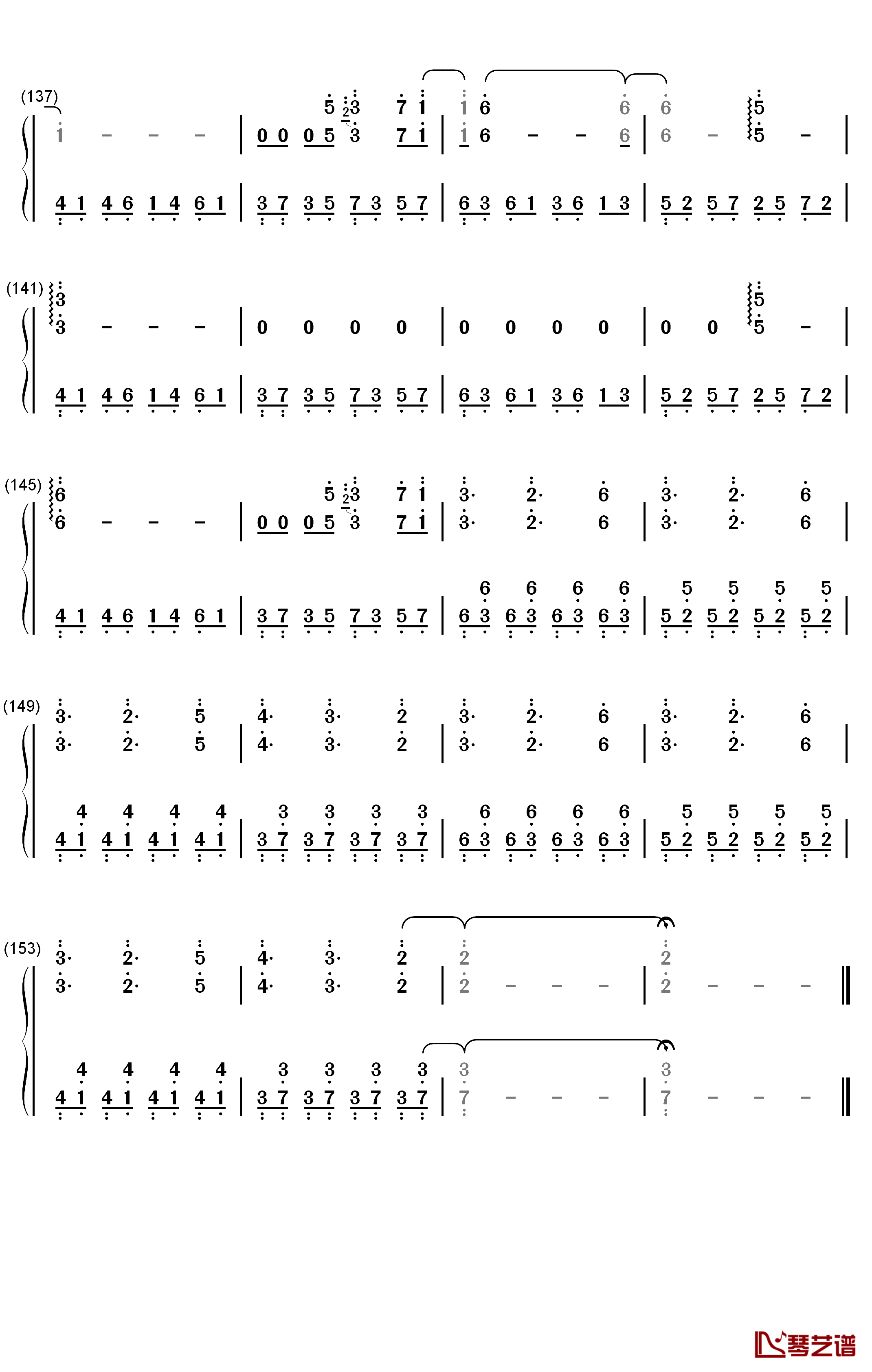 Schwarzer Regen钢琴简谱-数字双手-初音未来7