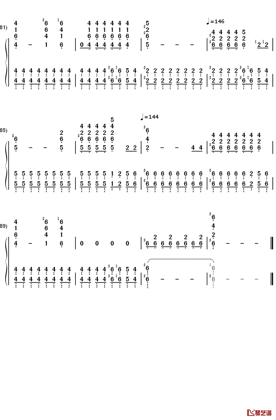 Back To Life钢琴简谱-数字双手-3OH!36