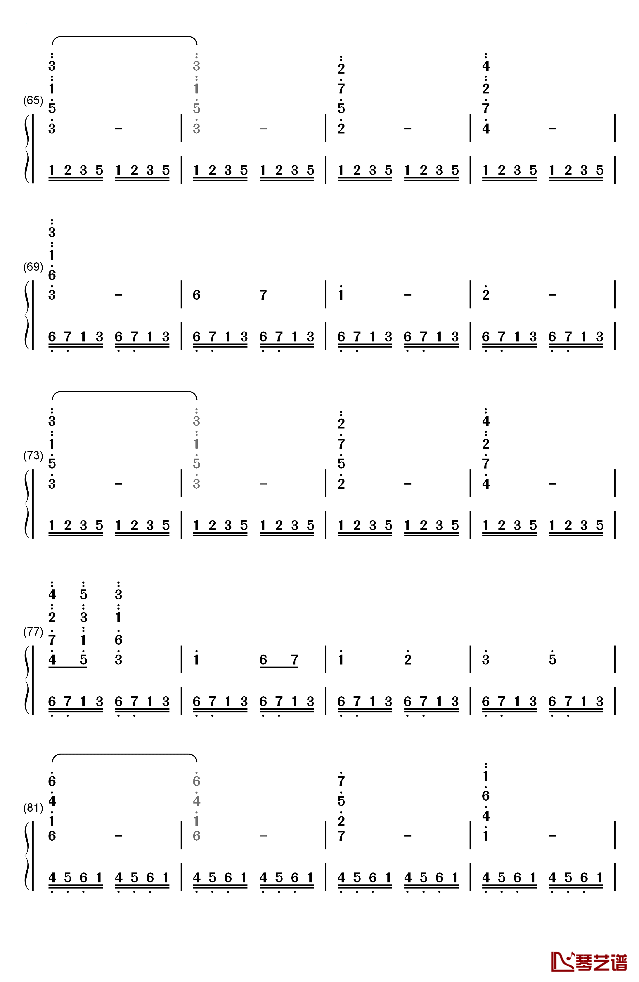 Prelude钢琴简谱-数字双手-植松伸夫4