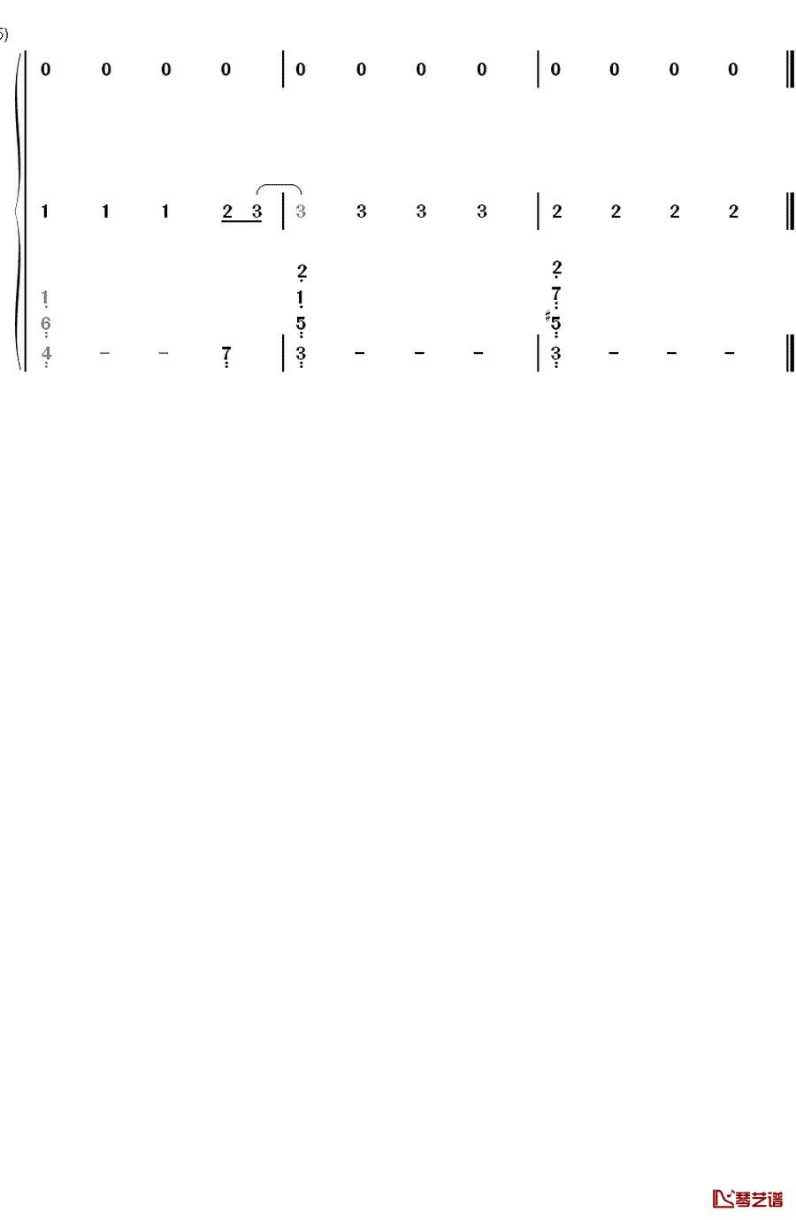 Fiction钢琴简谱-数字双手-Beast10