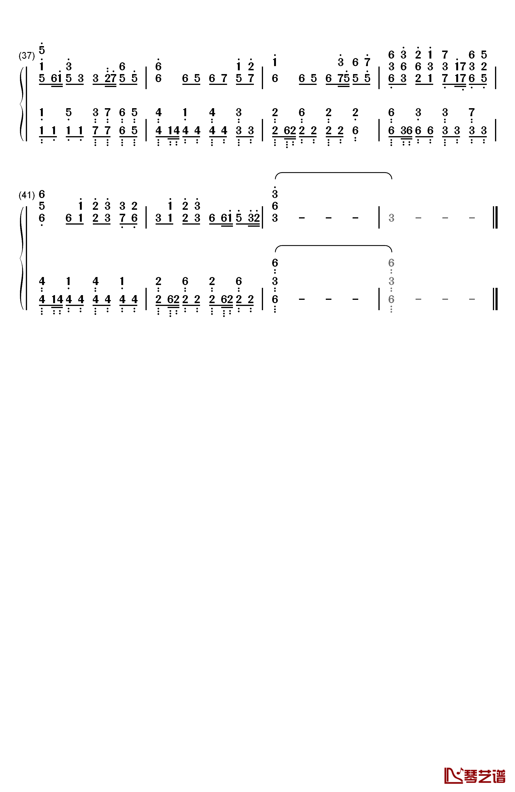 暁钢琴简谱-数字双手-志方晶子3