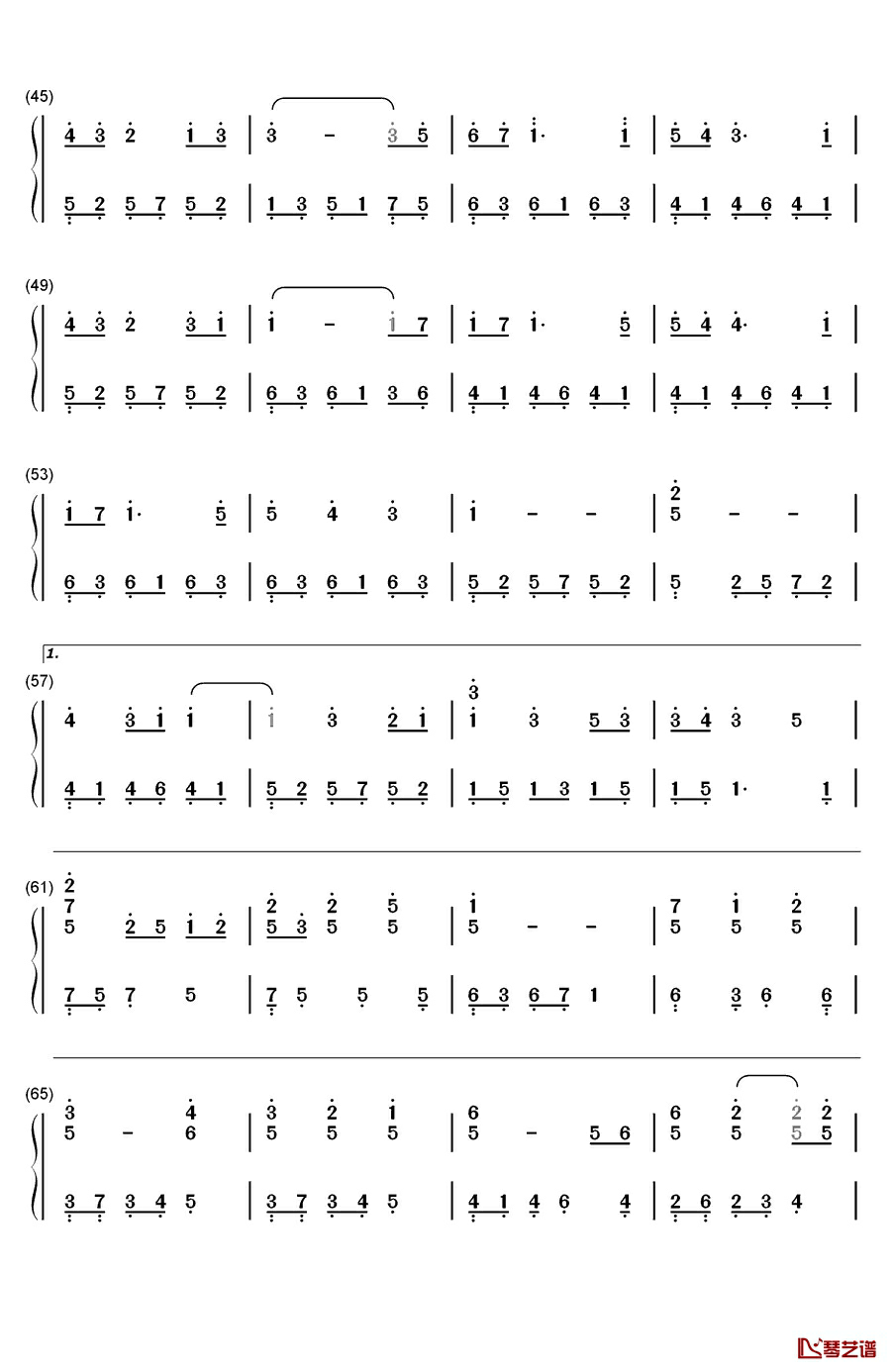 风の街へ钢琴简谱-数字双手-FictionJunction KEIKO3