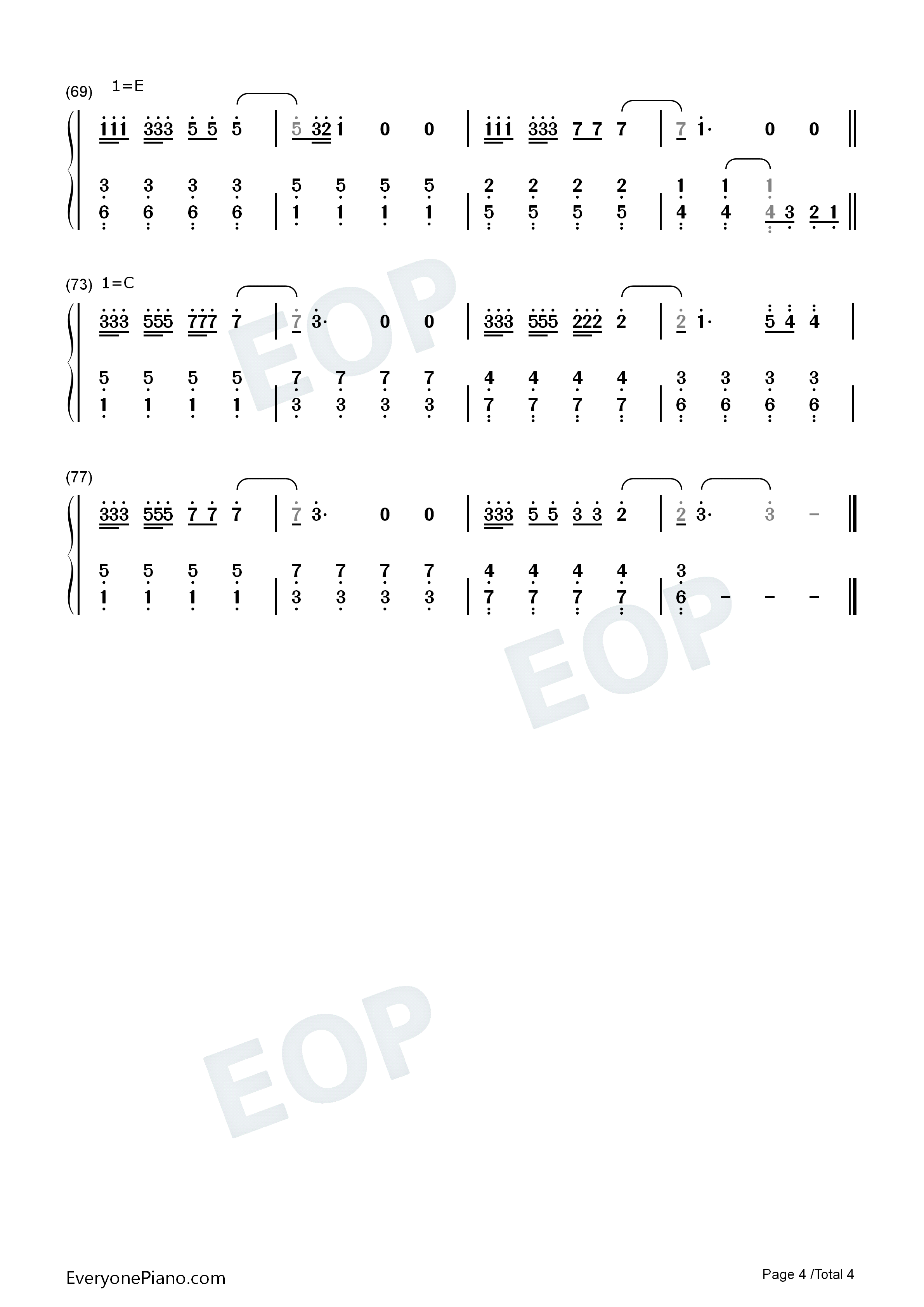 Didnt I钢琴简谱-OneRepublic演唱4