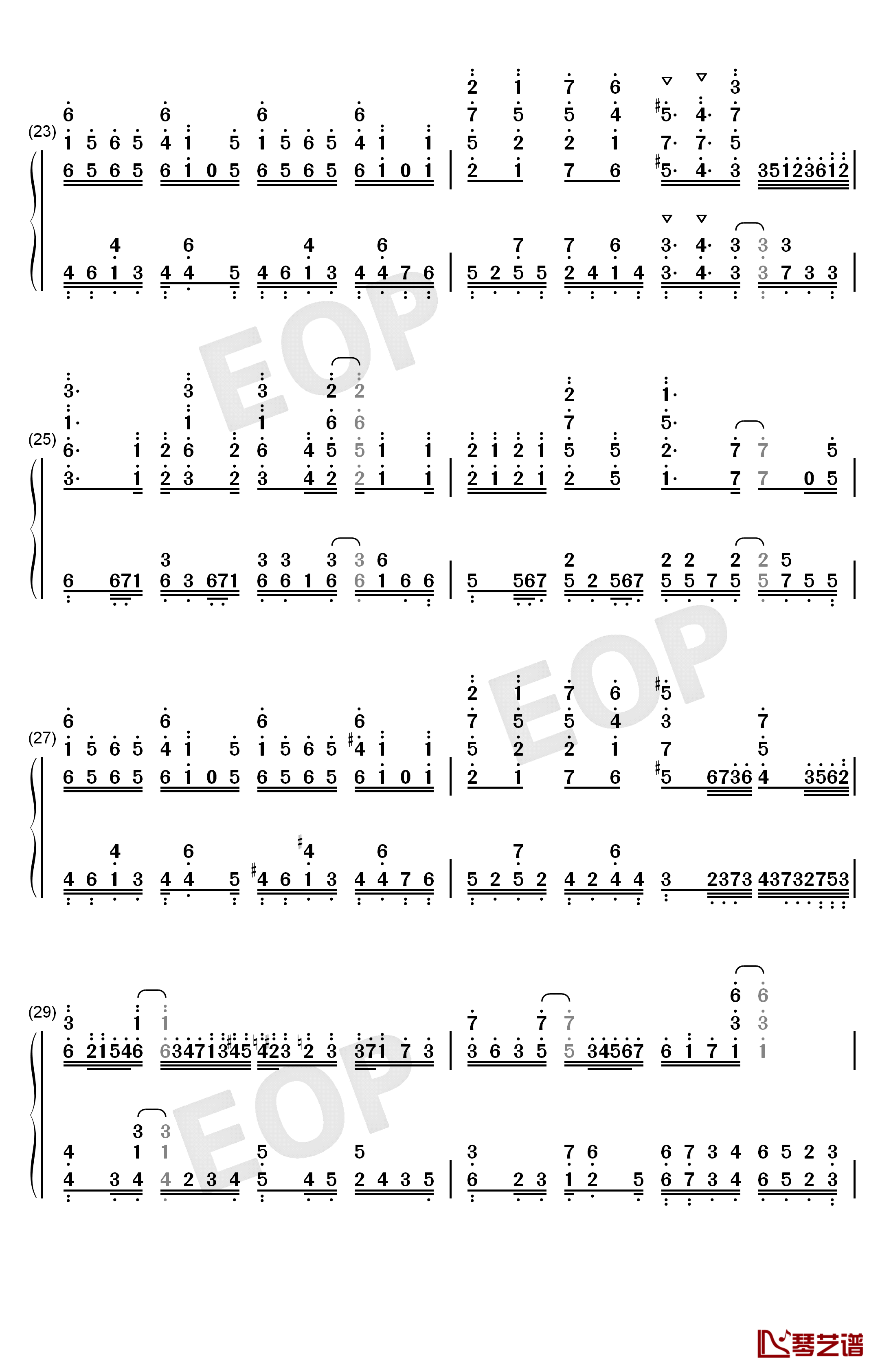 Resister钢琴简谱-数字双手-ASCA3