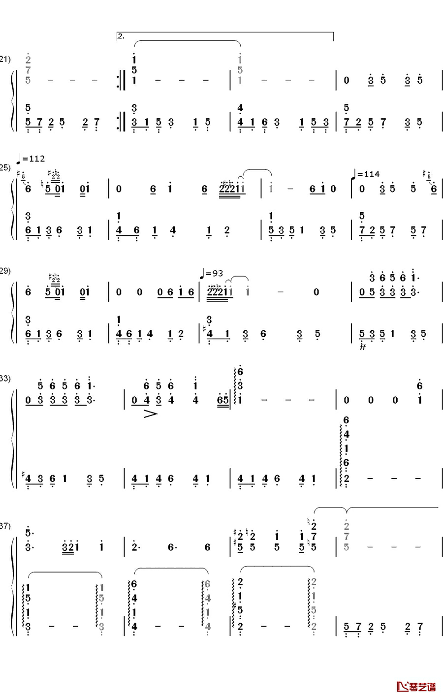 Your Song钢琴简谱-数字双手-Elton John2