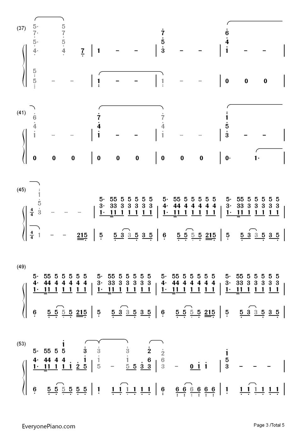 Up with the Birds钢琴简谱-数字双手-Coldplay3