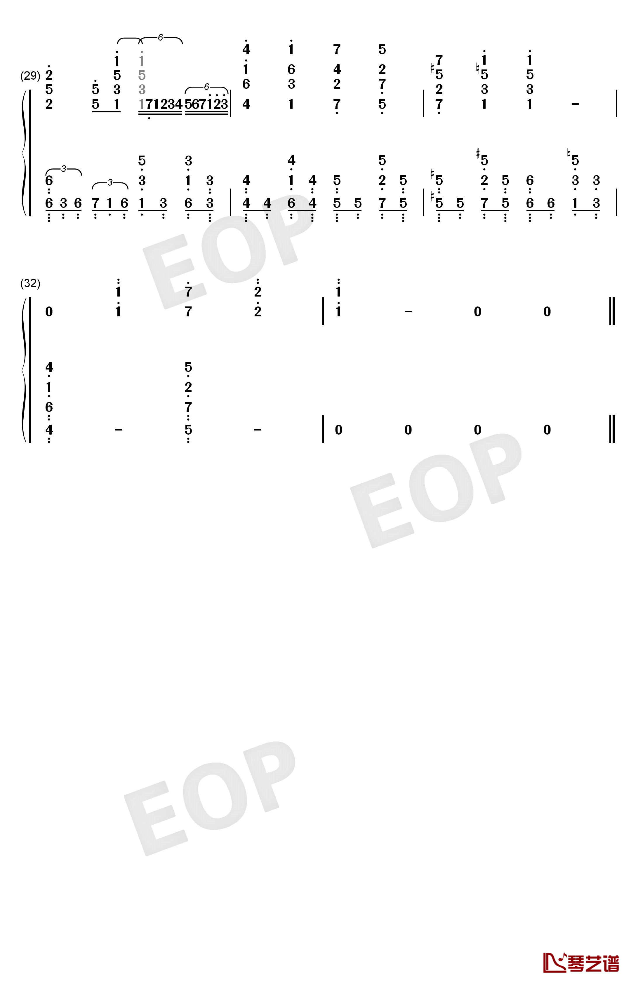 生きる钢琴简谱-数字双手-安野希世乃3