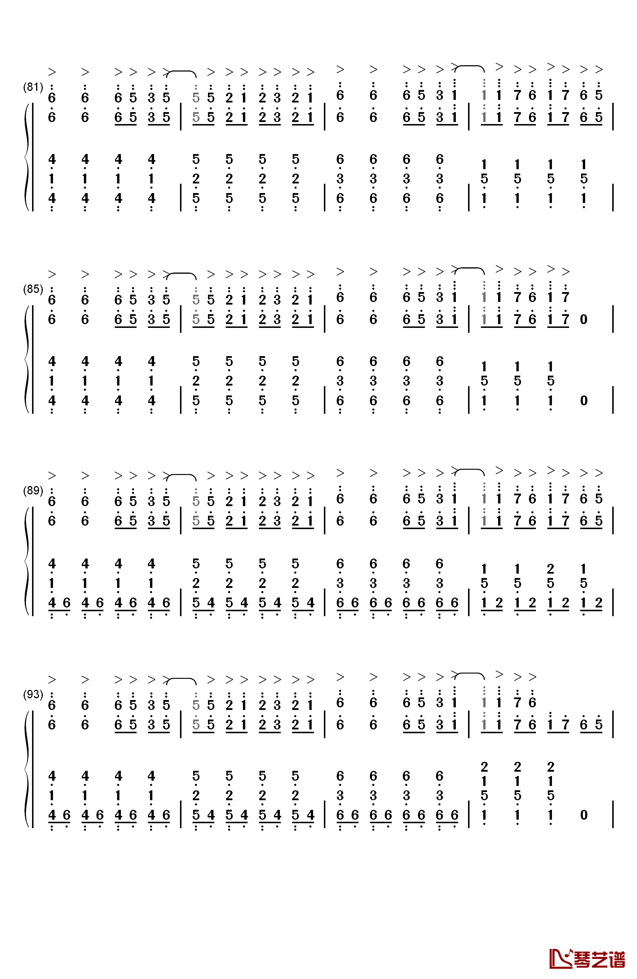 Horizon钢琴简谱-数字双手-Janji5