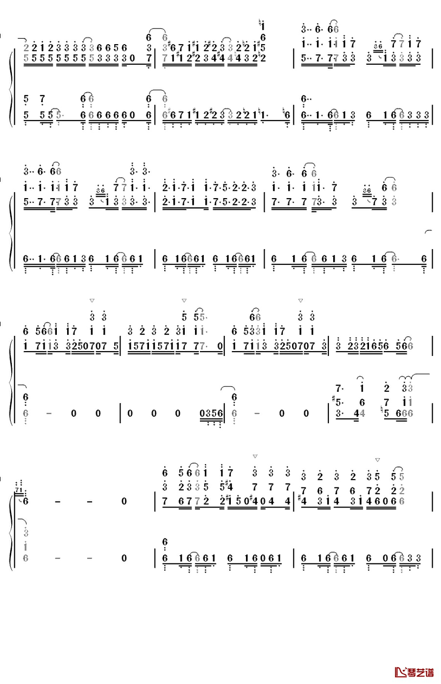 ゴーゴー幽霊船钢琴简谱-数字双手-米津玄师
4