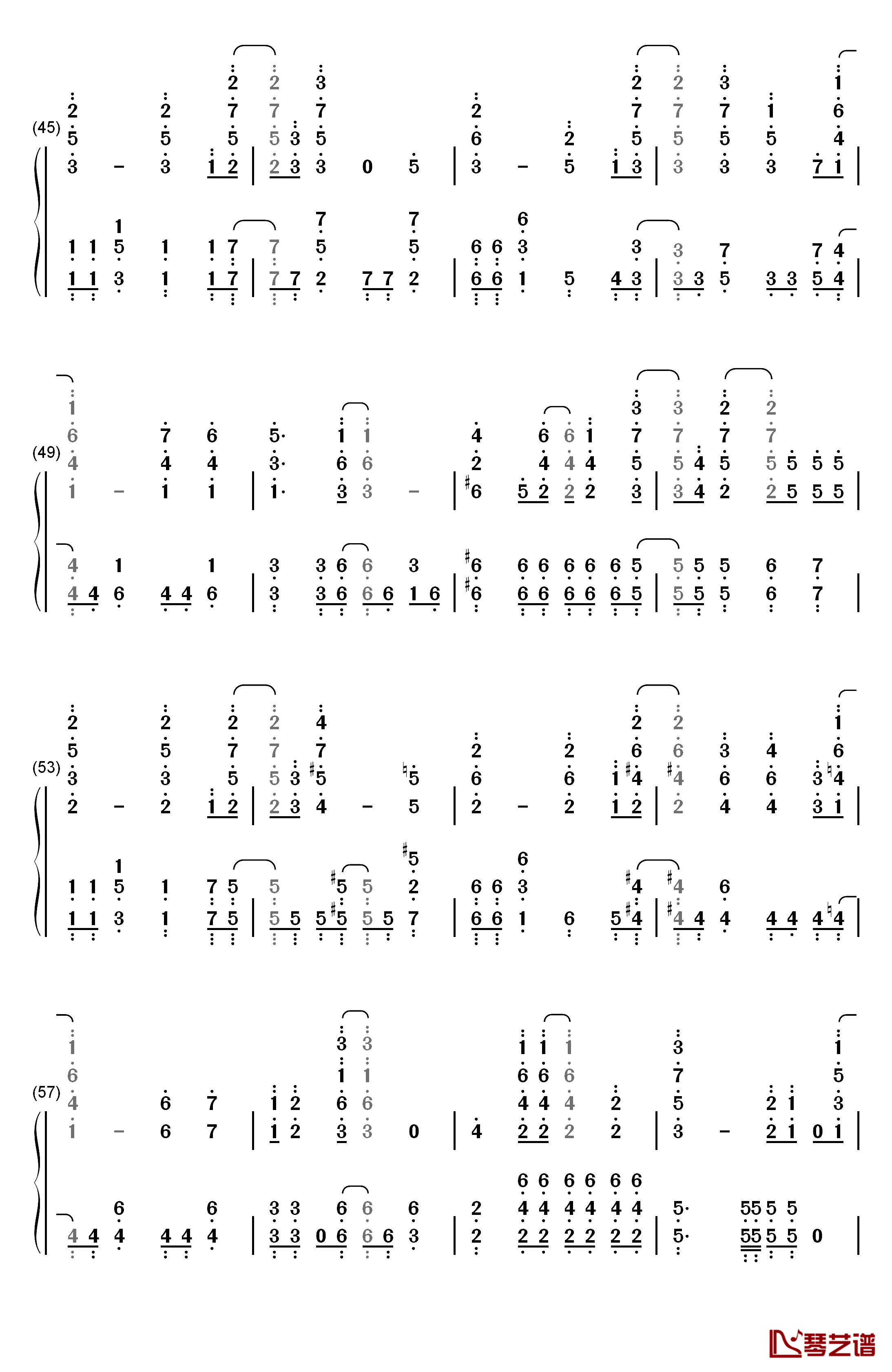 未来の僕らは知ってるよ钢琴简谱-数字双手-Aqours4