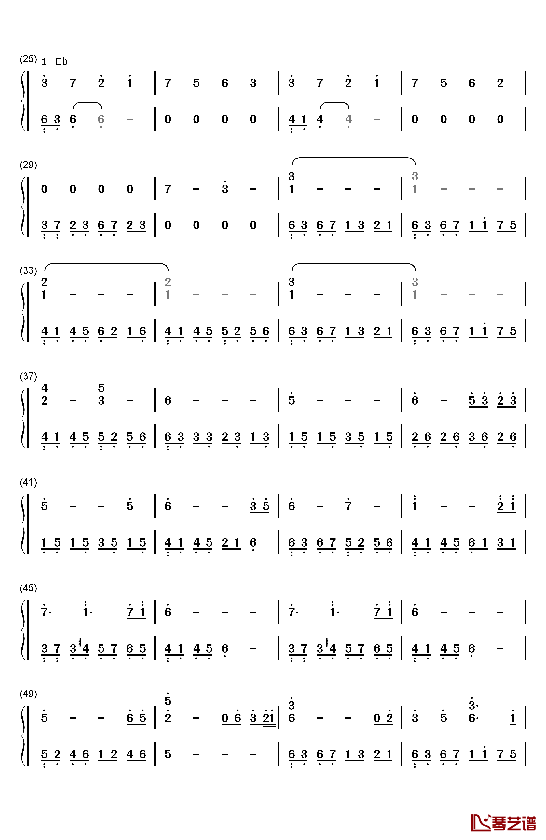 祭奠之歌钢琴简谱-数字双手-林原惠美2