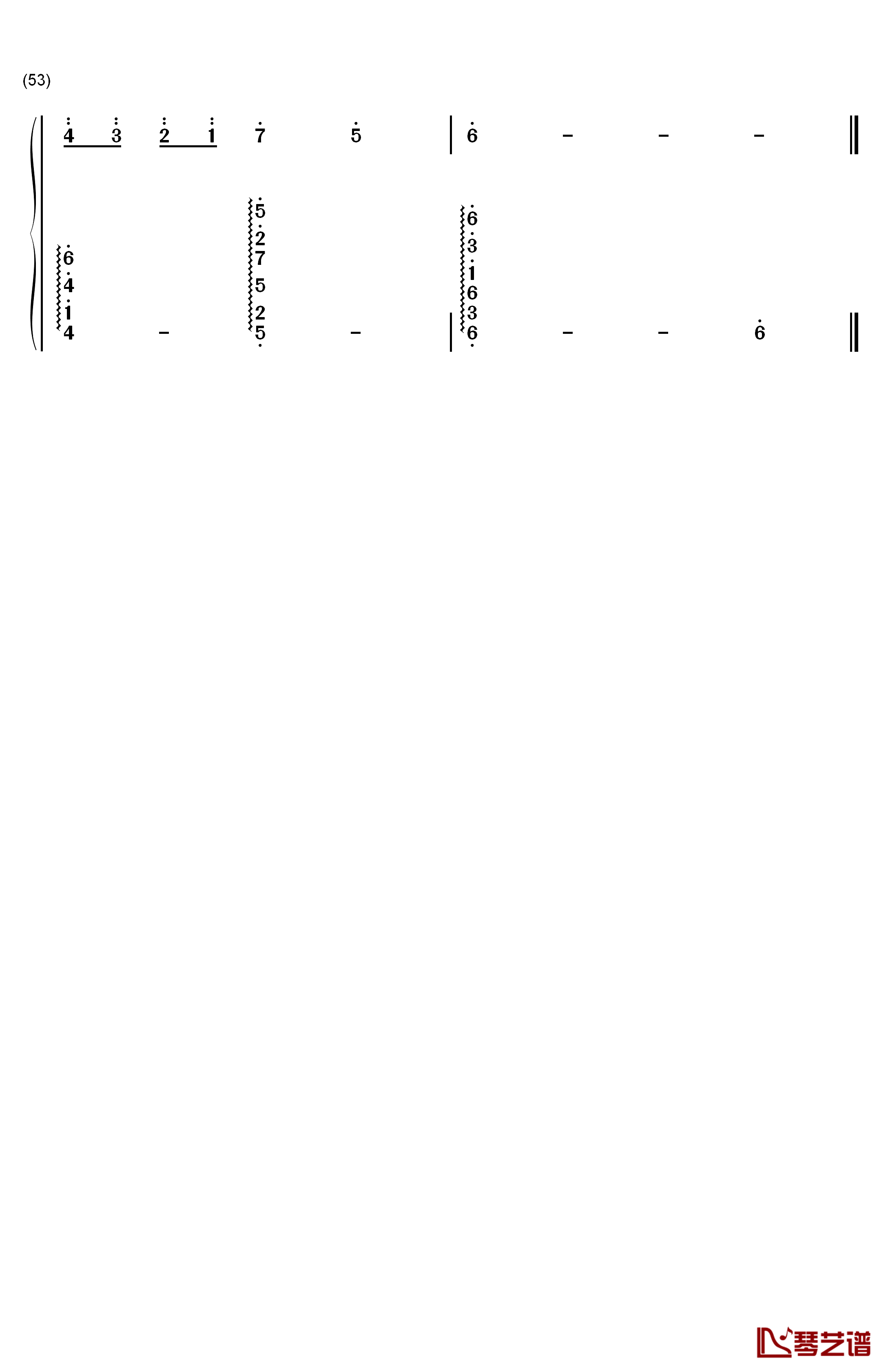 随风而逝钢琴简谱-数字双手-朴正焕4