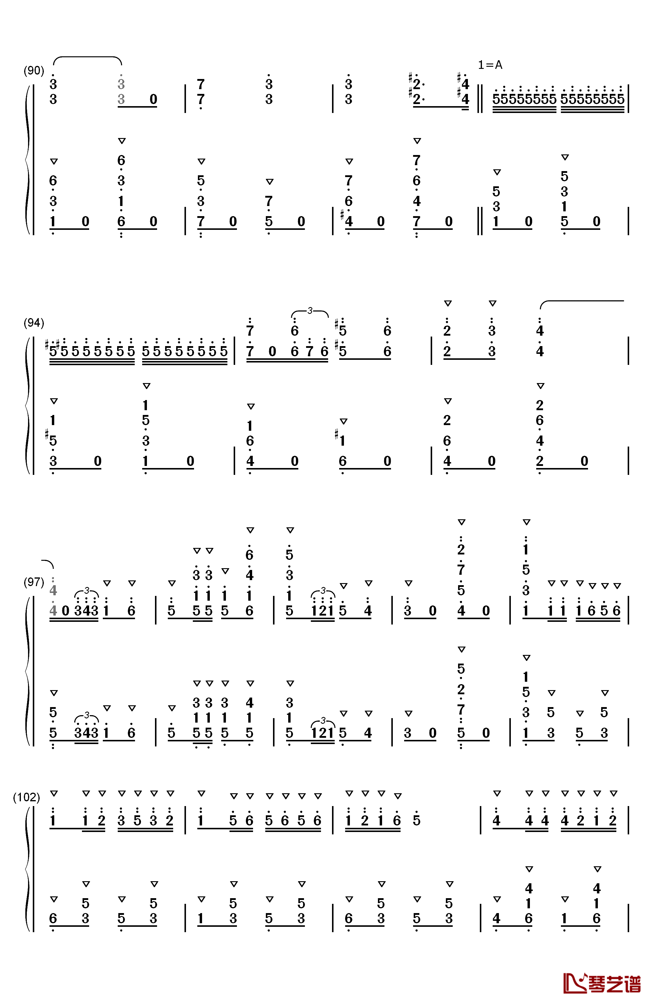 卡门序曲钢琴简谱-数字双手-比才6