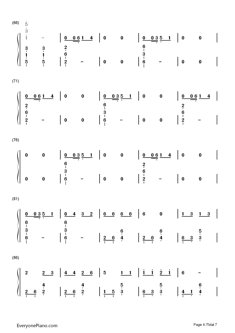 我叫小沈阳钢琴简谱-数字双手-小沈阳4