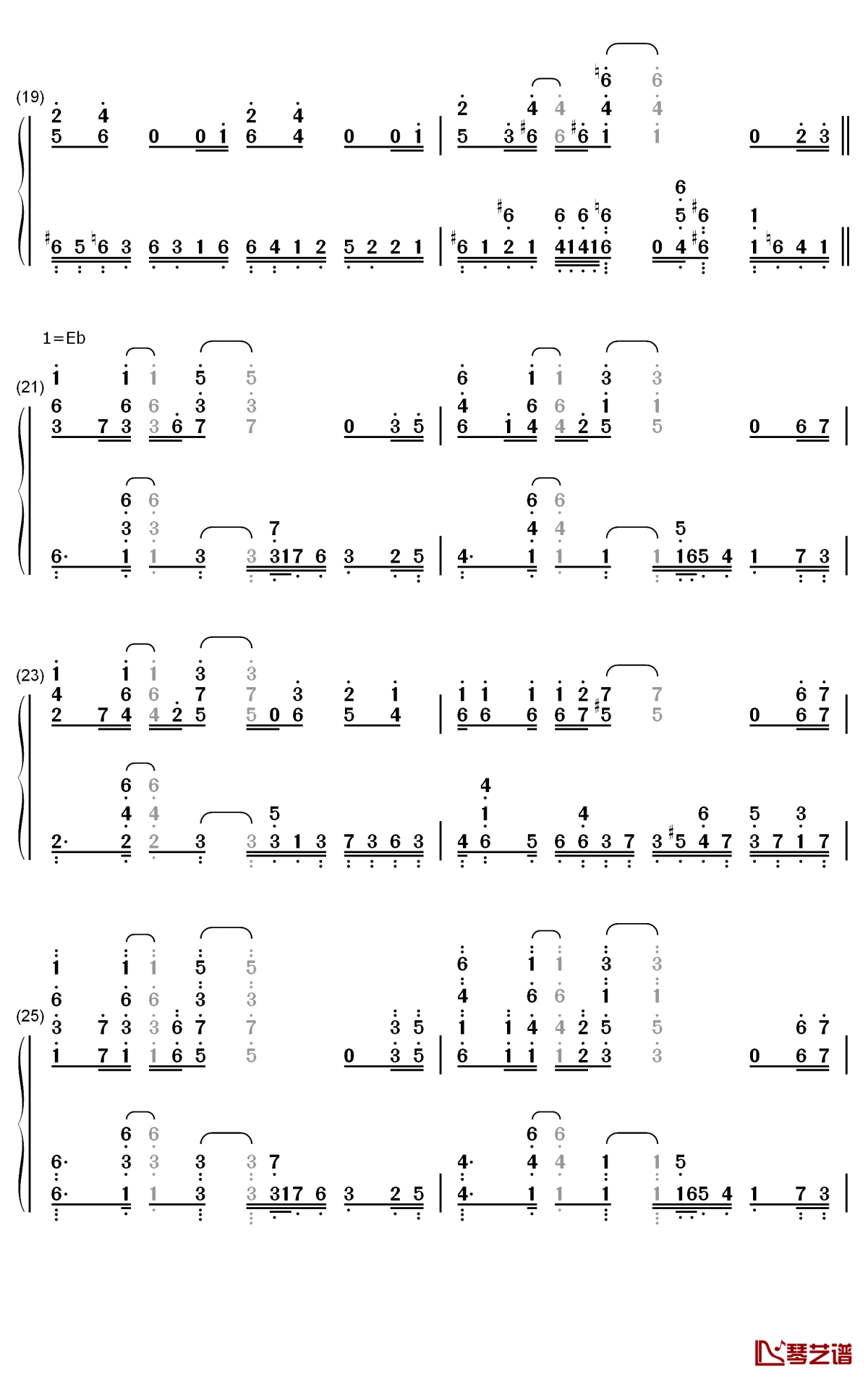 Muse钢琴简谱-数字双手-高桥李依3