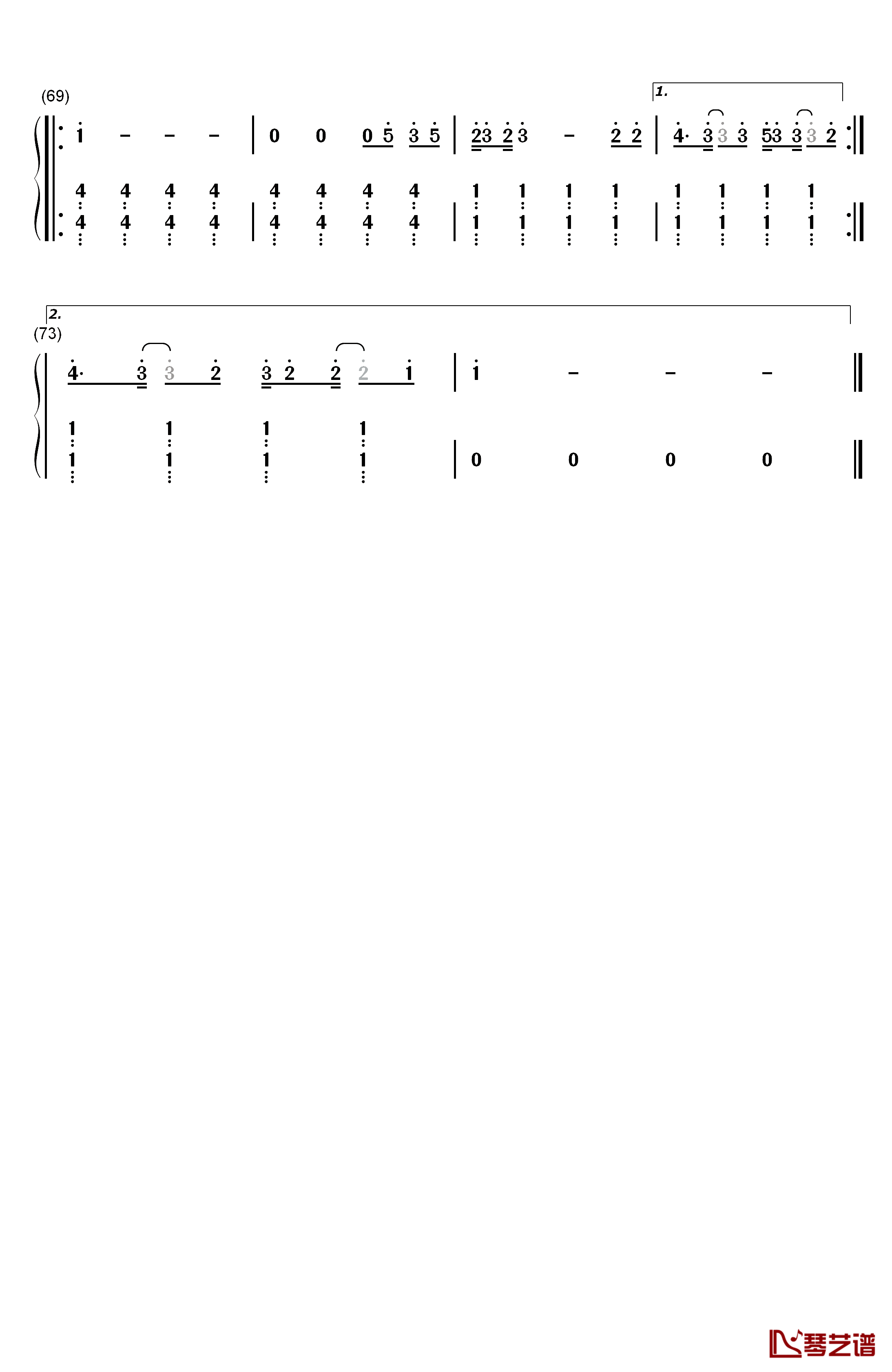 Finally Free钢琴简谱-数字双手-Niall Horan4