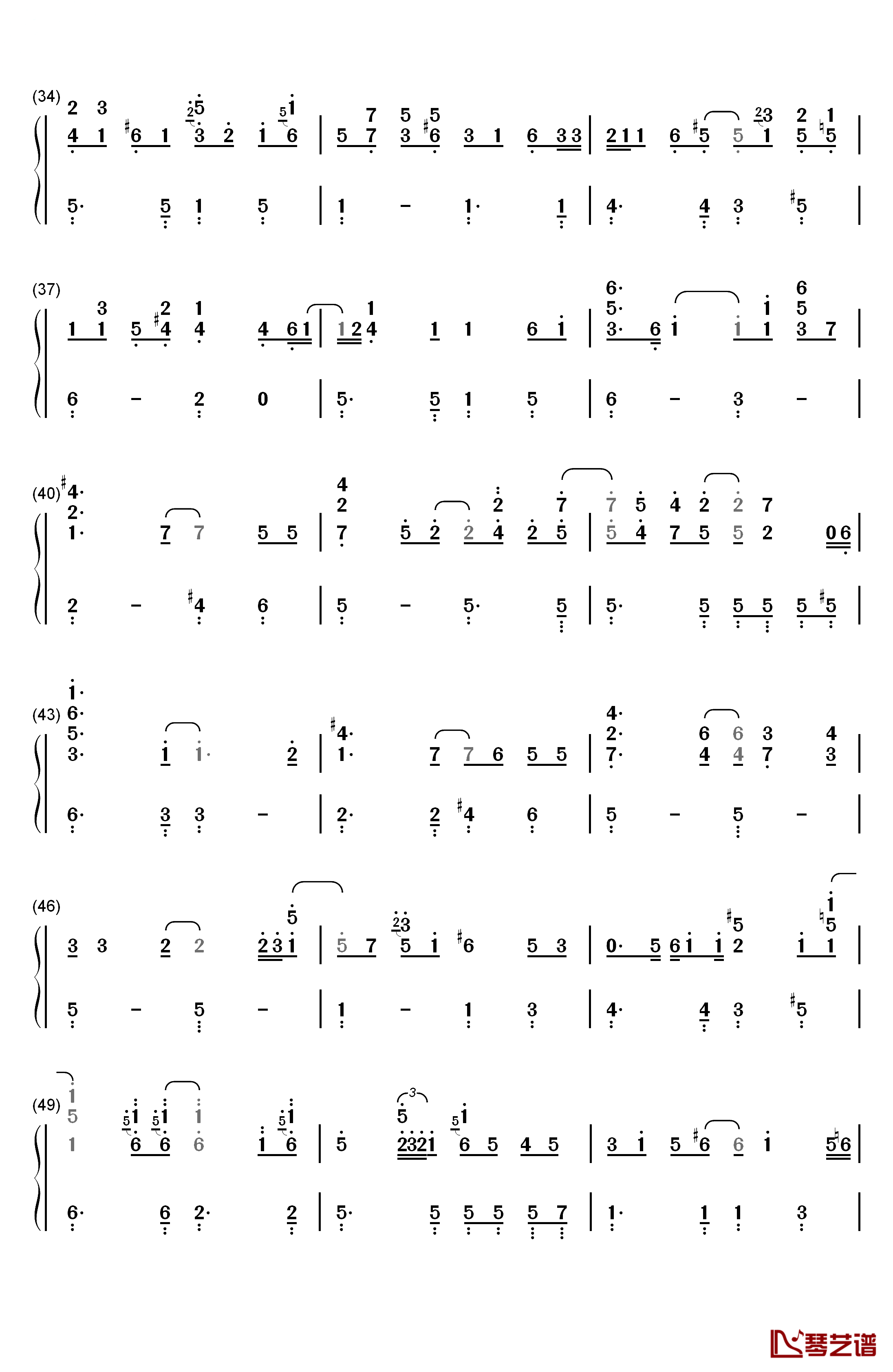 Don't Know Why钢琴简谱-数字双手-Norah Jones　 诺拉·琼斯　3