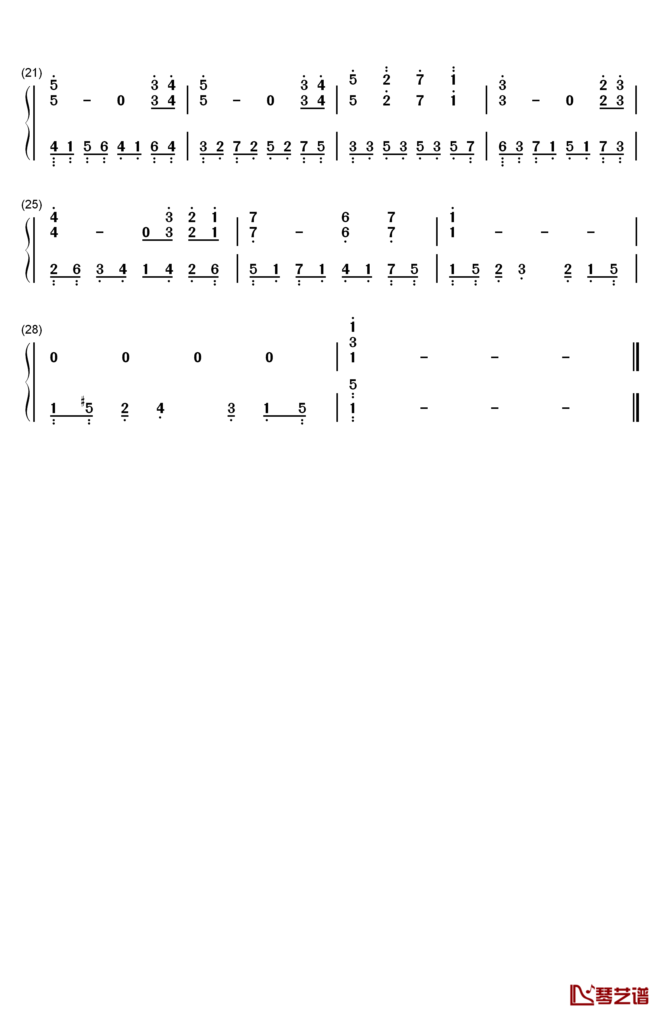理解と愛情と優しい眼差し钢琴简谱-数字双手-松田彬人2