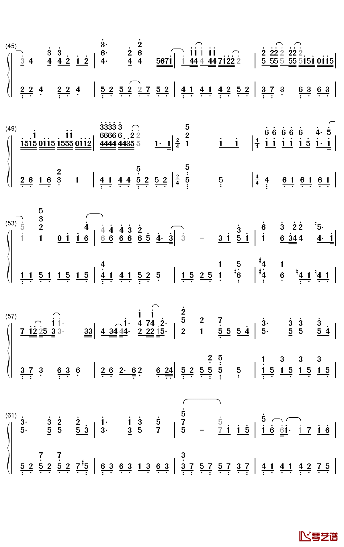 周杰伦歌曲串烧14首钢琴简谱-数字双手-周杰伦3