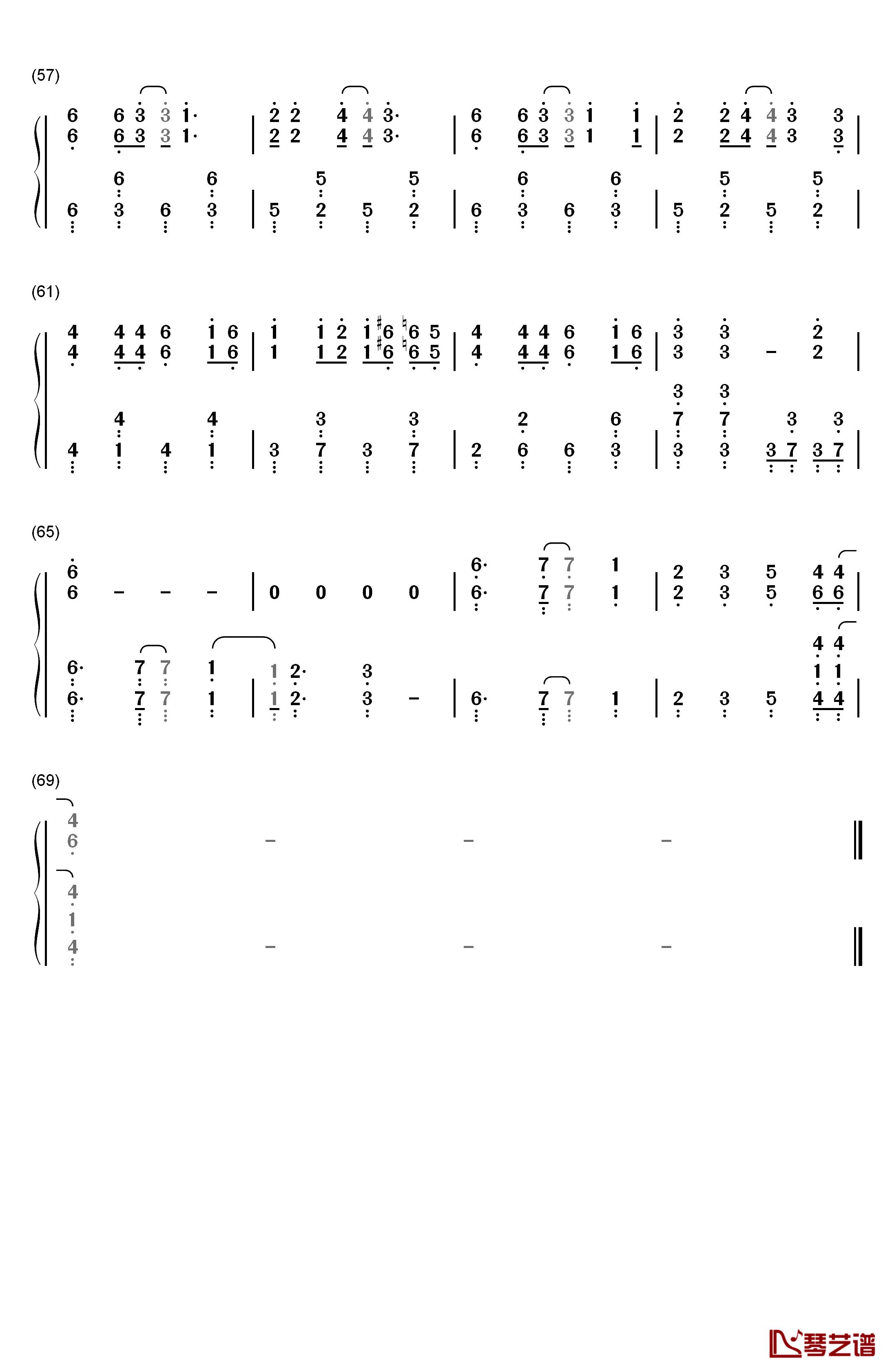 The Day钢琴简谱-数字双手-色情涂鸦4